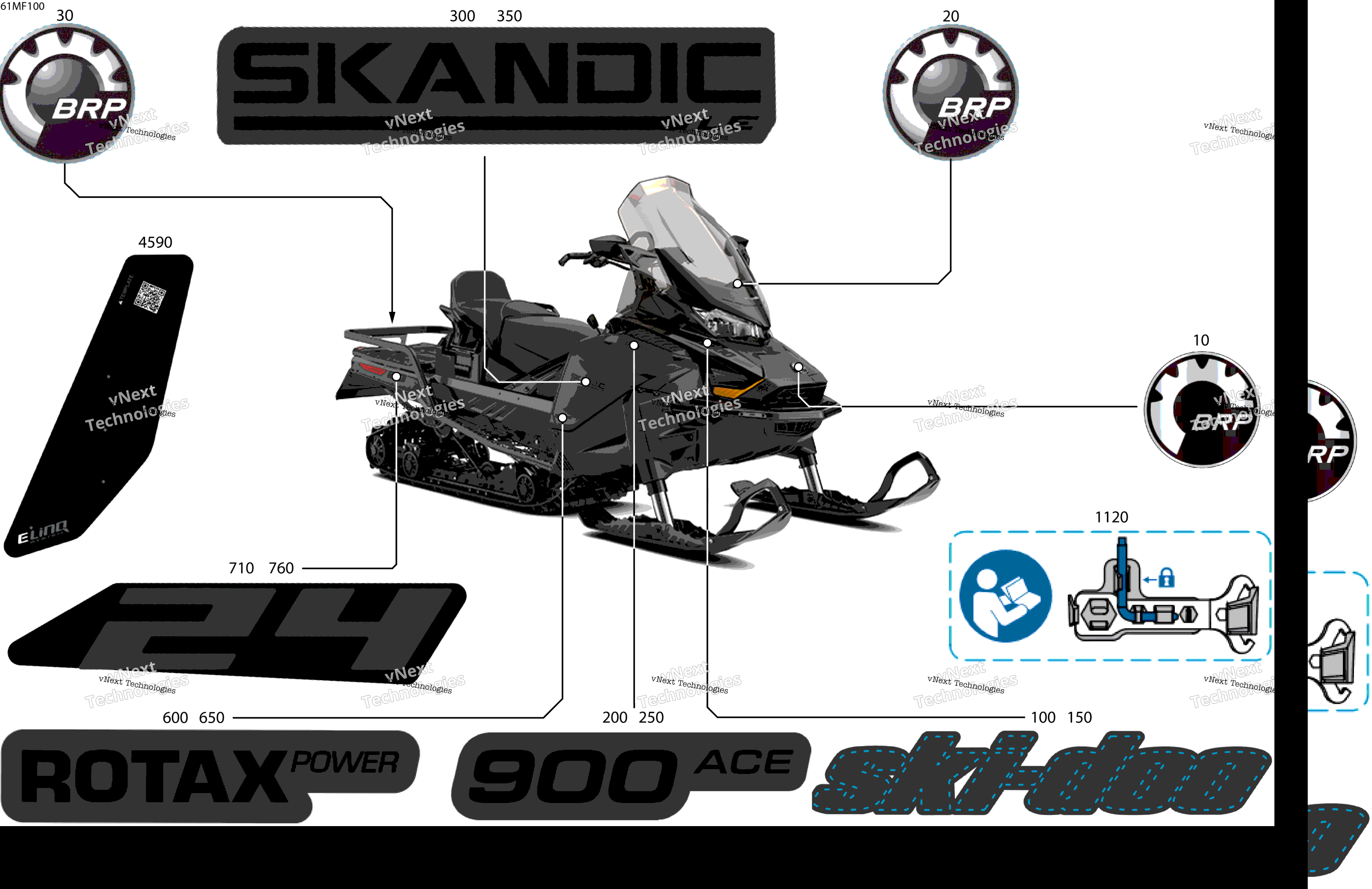 2026 SKANDIC - LE - 900 ACE - AHTA - Deep Black - 24X154X1.5CST Track