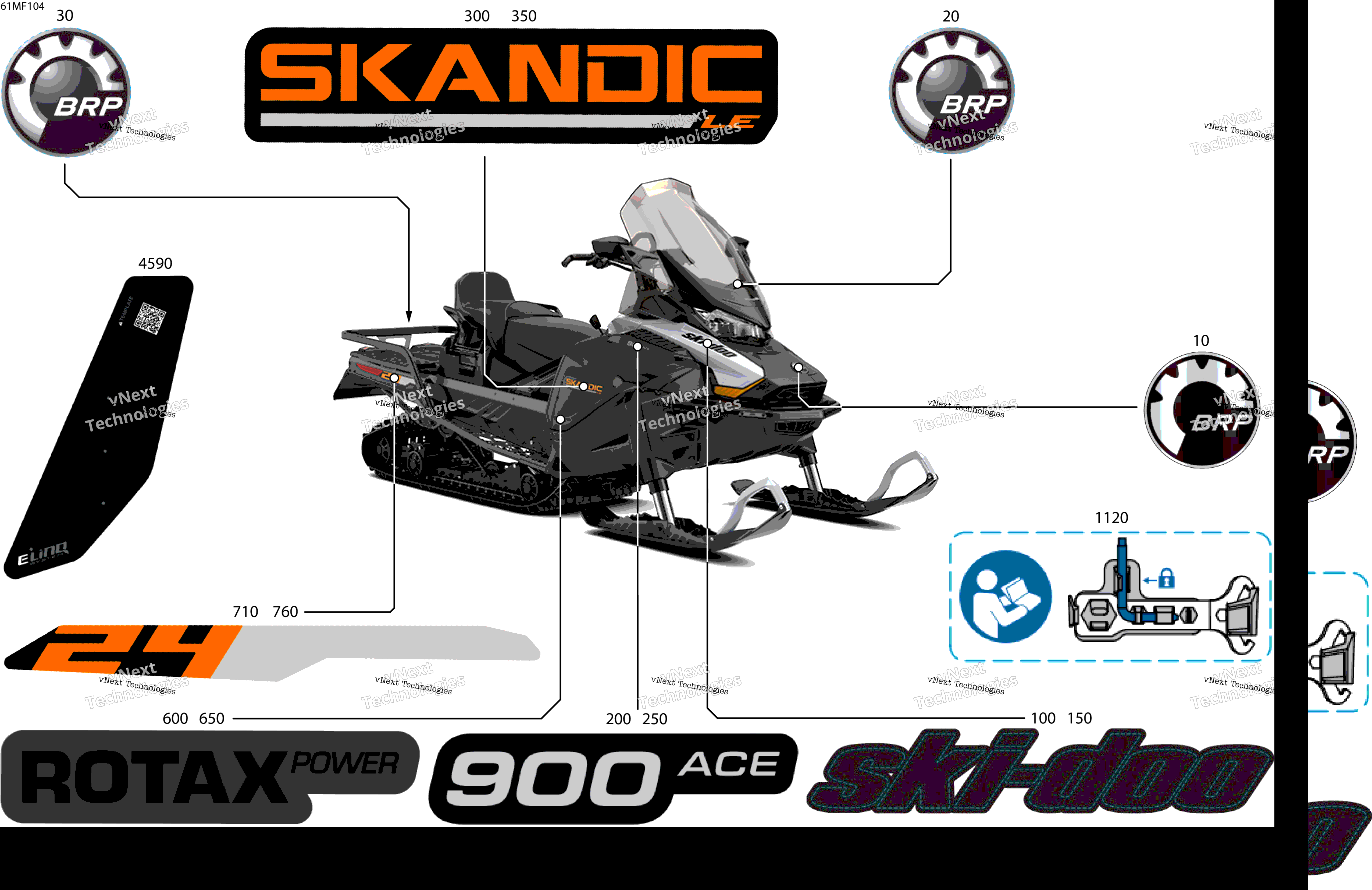 2026 SKANDIC - LE - 900 ACE - AHTE - Catalyst Gray - 24X154X1.5CST Track
