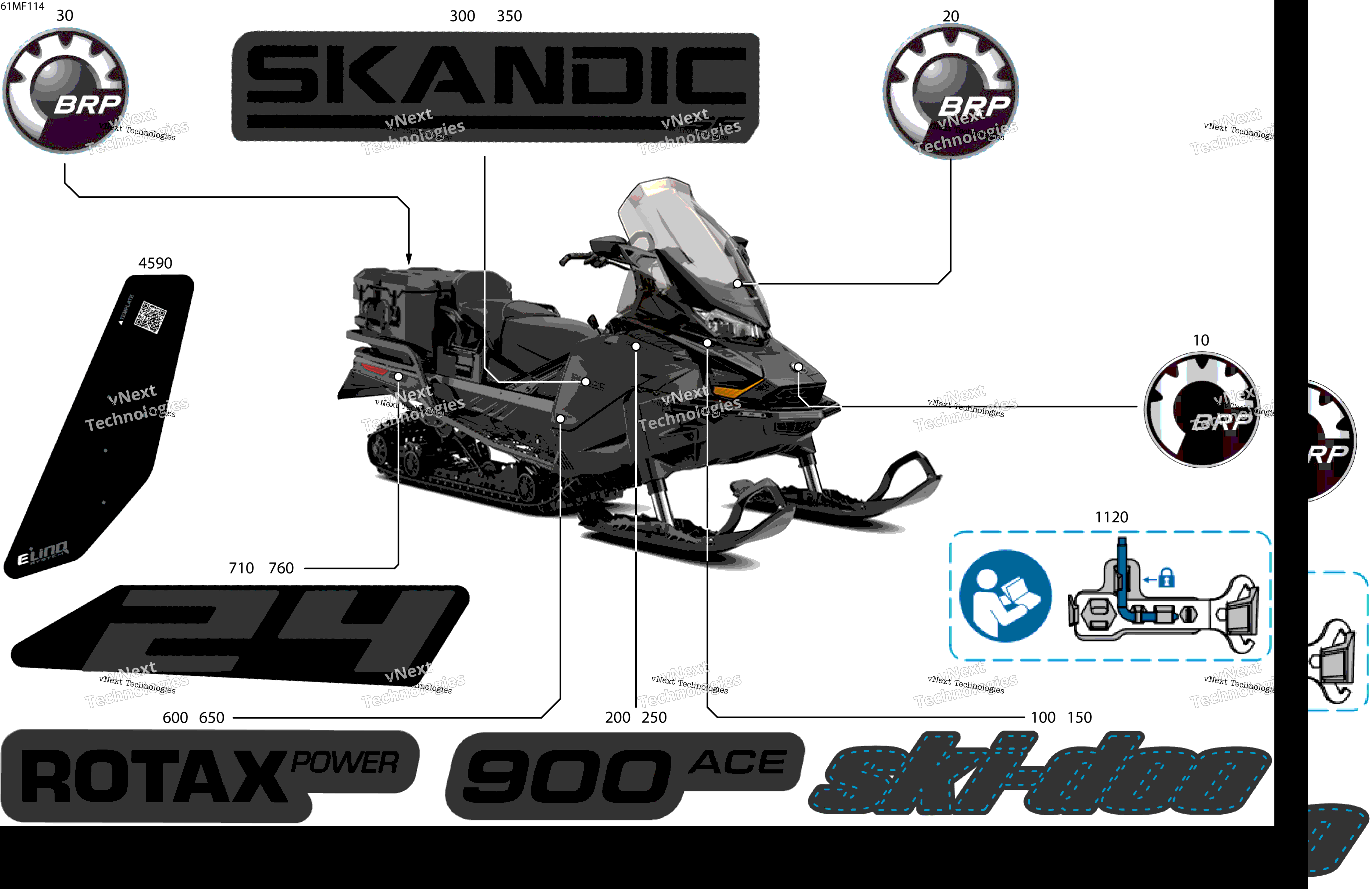 2026 SKANDIC - SE - 900 ACE - ANTA - Deep Black - 24X154X1.5CST Track
