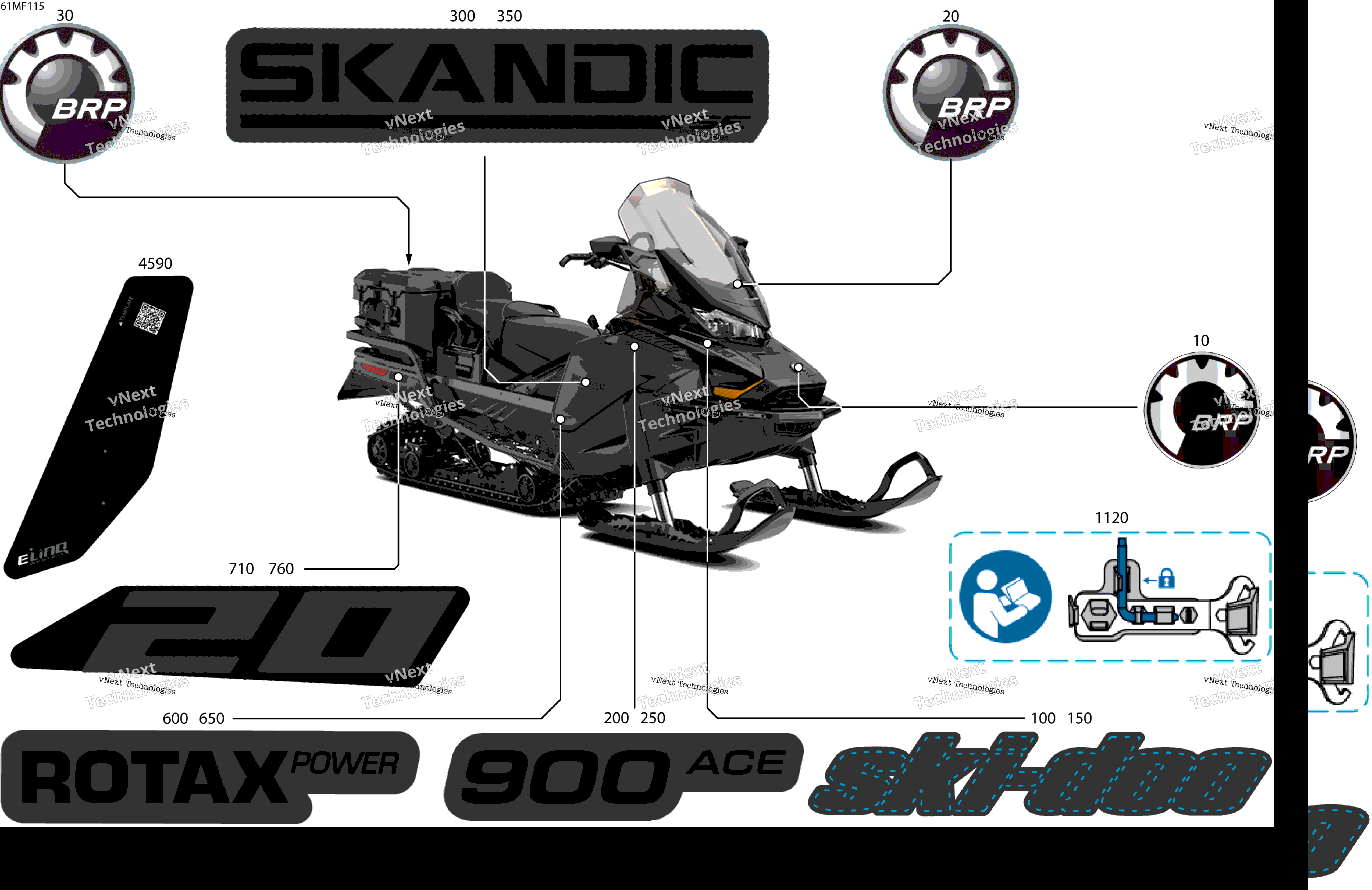 2026 SKANDIC - SE - 900 ACE - ANTB - Deep Black - 20X154X1.8C Track