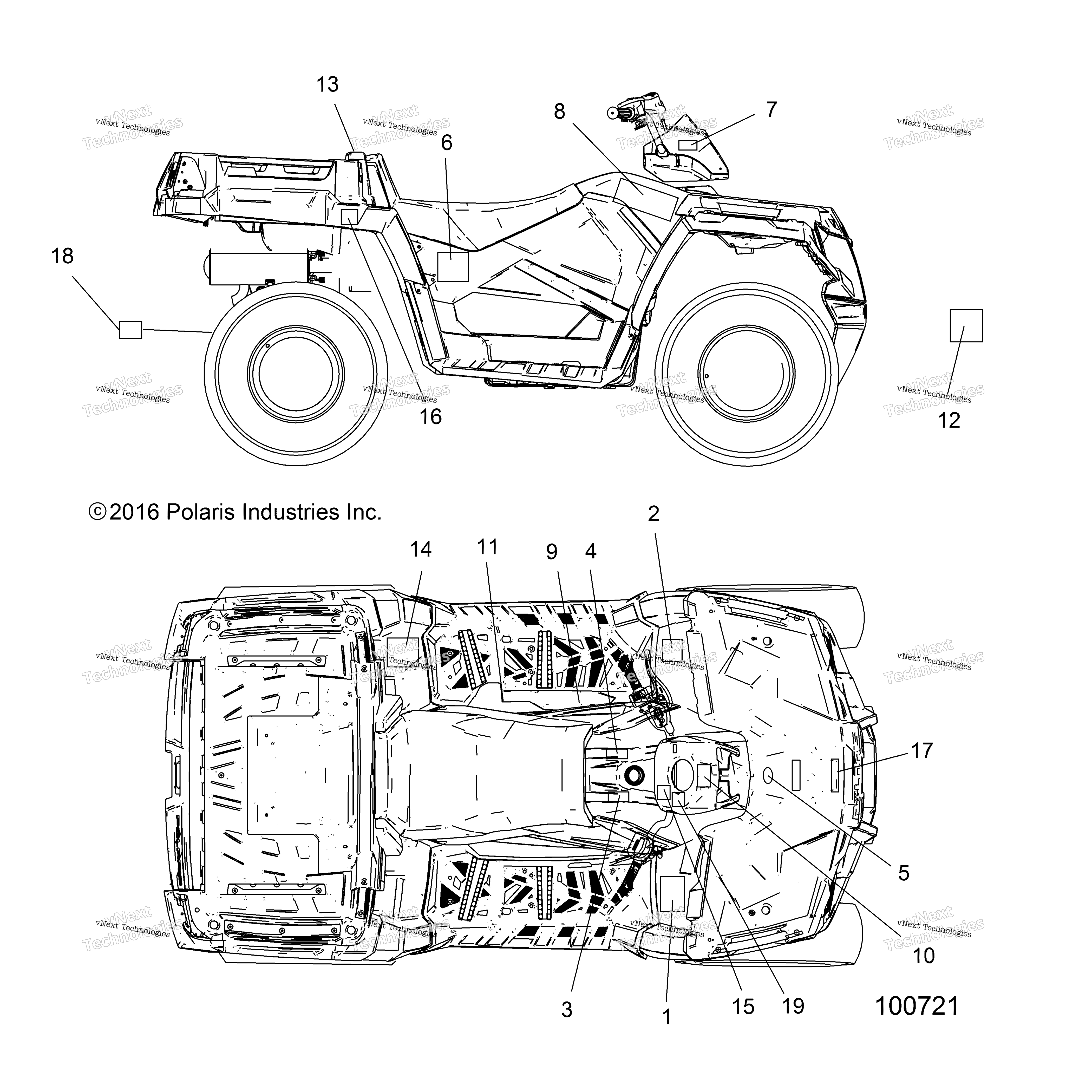 2019 SPORTSMAN 570 X2 EPS TRACTOR (A19SWS57P1/P2)