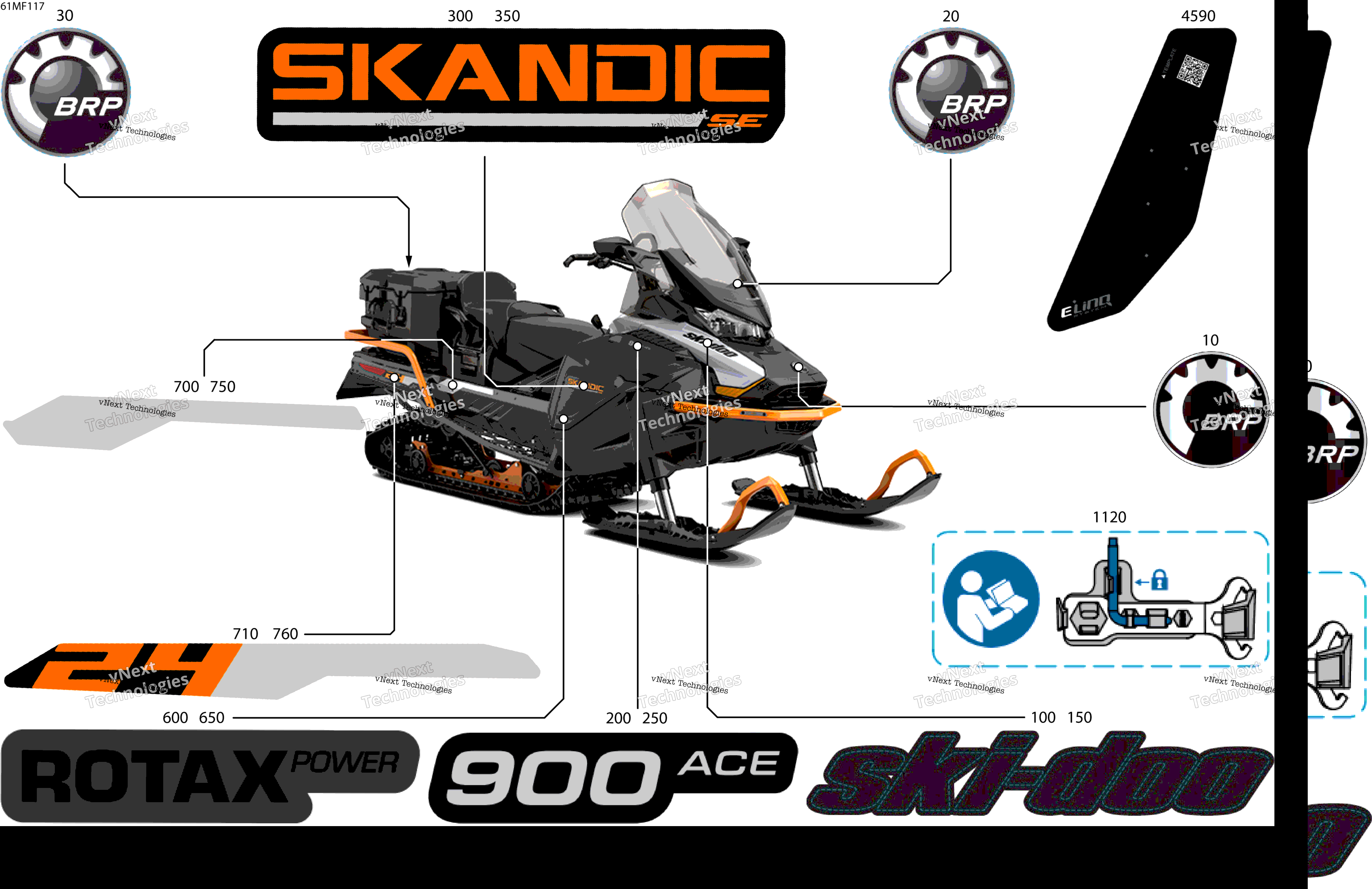 2026 SKANDIC - SE - 900 ACE - ANTH - Catalyst Gray - 24X154X1.5CST Track
