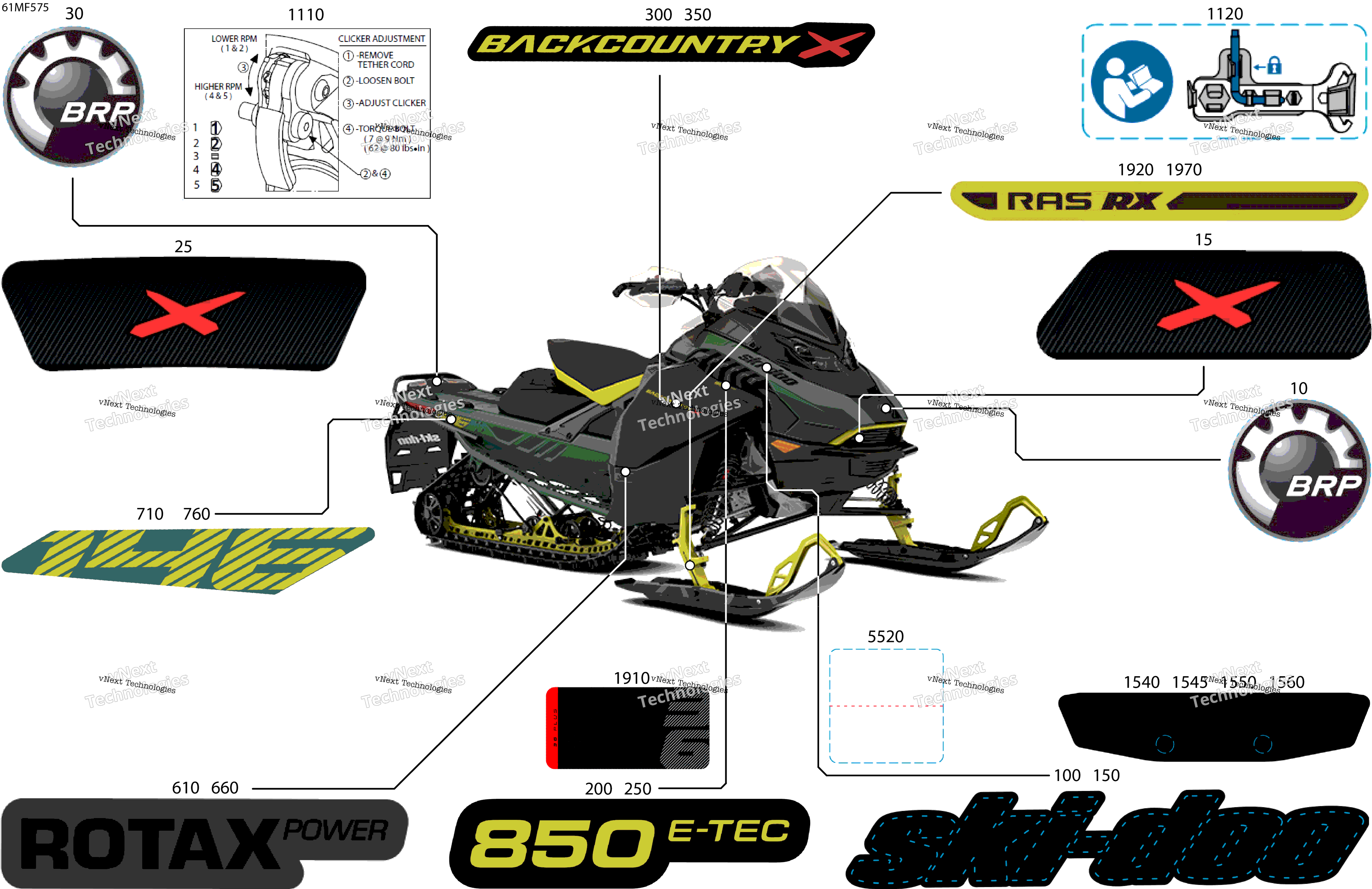 2026 BACKCOUNTRY - X - 850 E-TEC - UXTM - Tundra Green - 15X146X1.5S Track