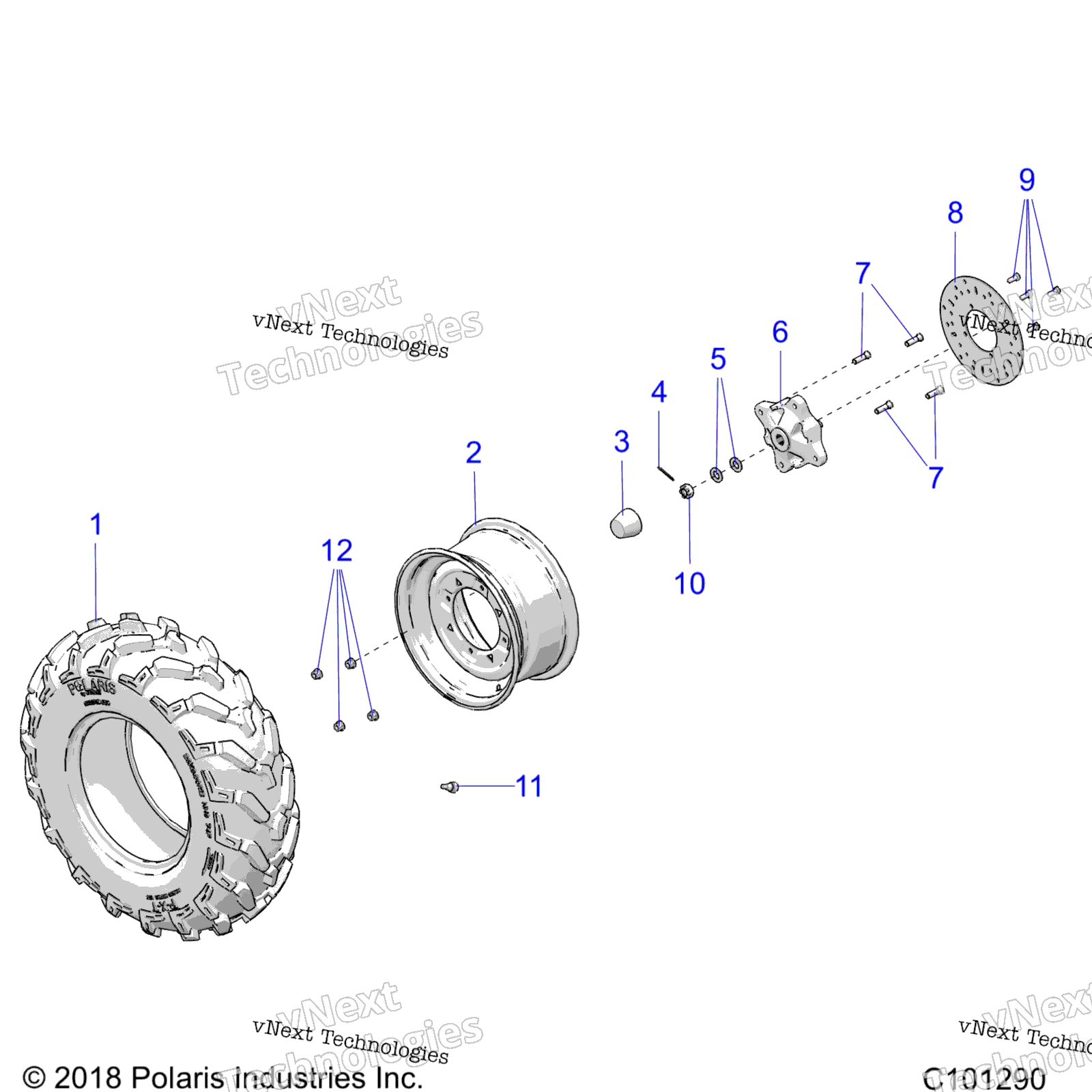 2019 SPORTSMAN 570 X2 EPS TRACTOR (A19SWS57P1/P2)
