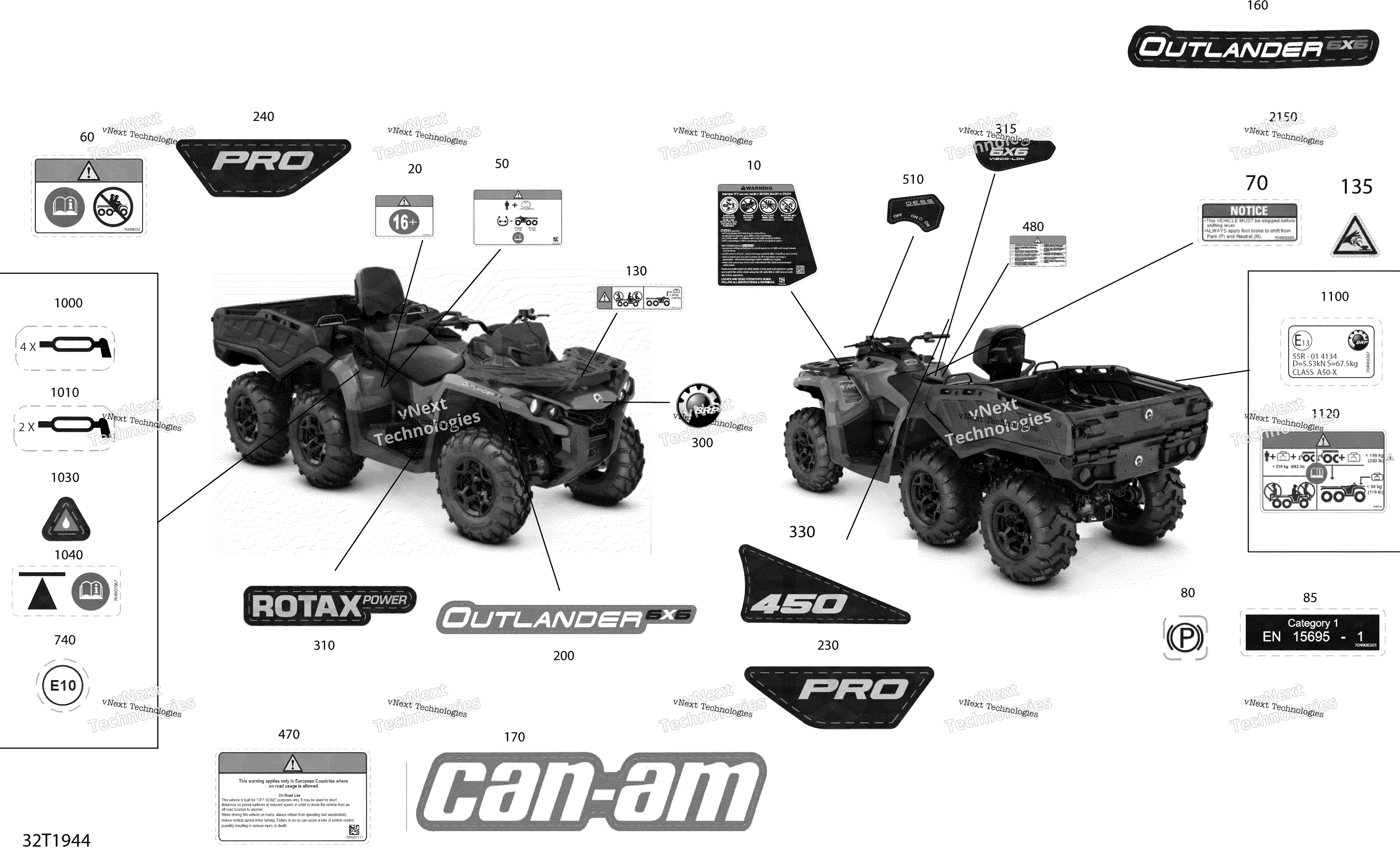 2019 Outlander 6X6 - 450 EFI - T3