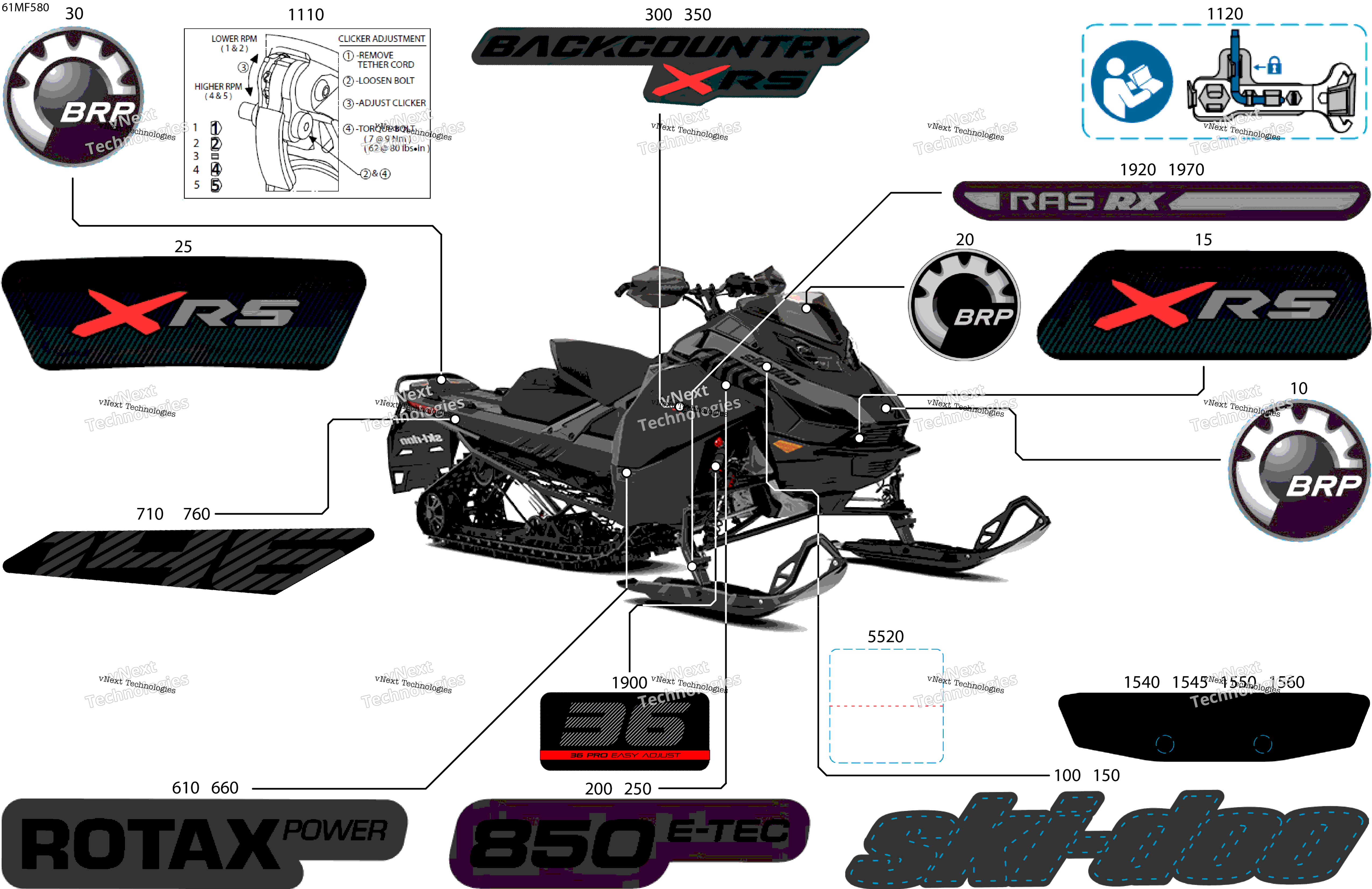 2026 BACKCOUNTRY - X-RS - 850 E-TEC - UYTF - Deep Black - 15X146X1.5IS Track