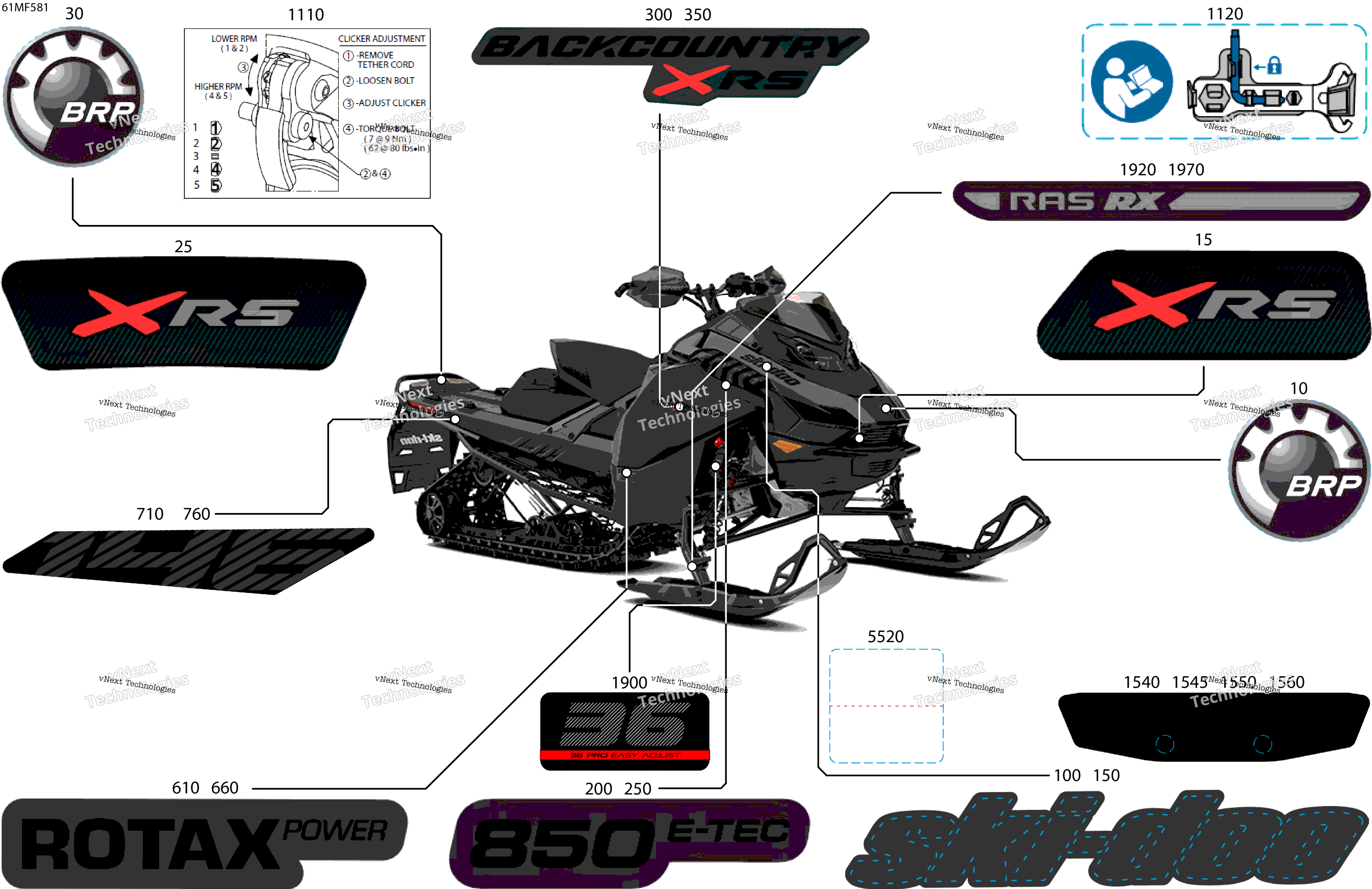2026 BACKCOUNTRY - X-RS - 850 E-TEC - UYTL - Deep Black - 15X146X1.5IS Track
