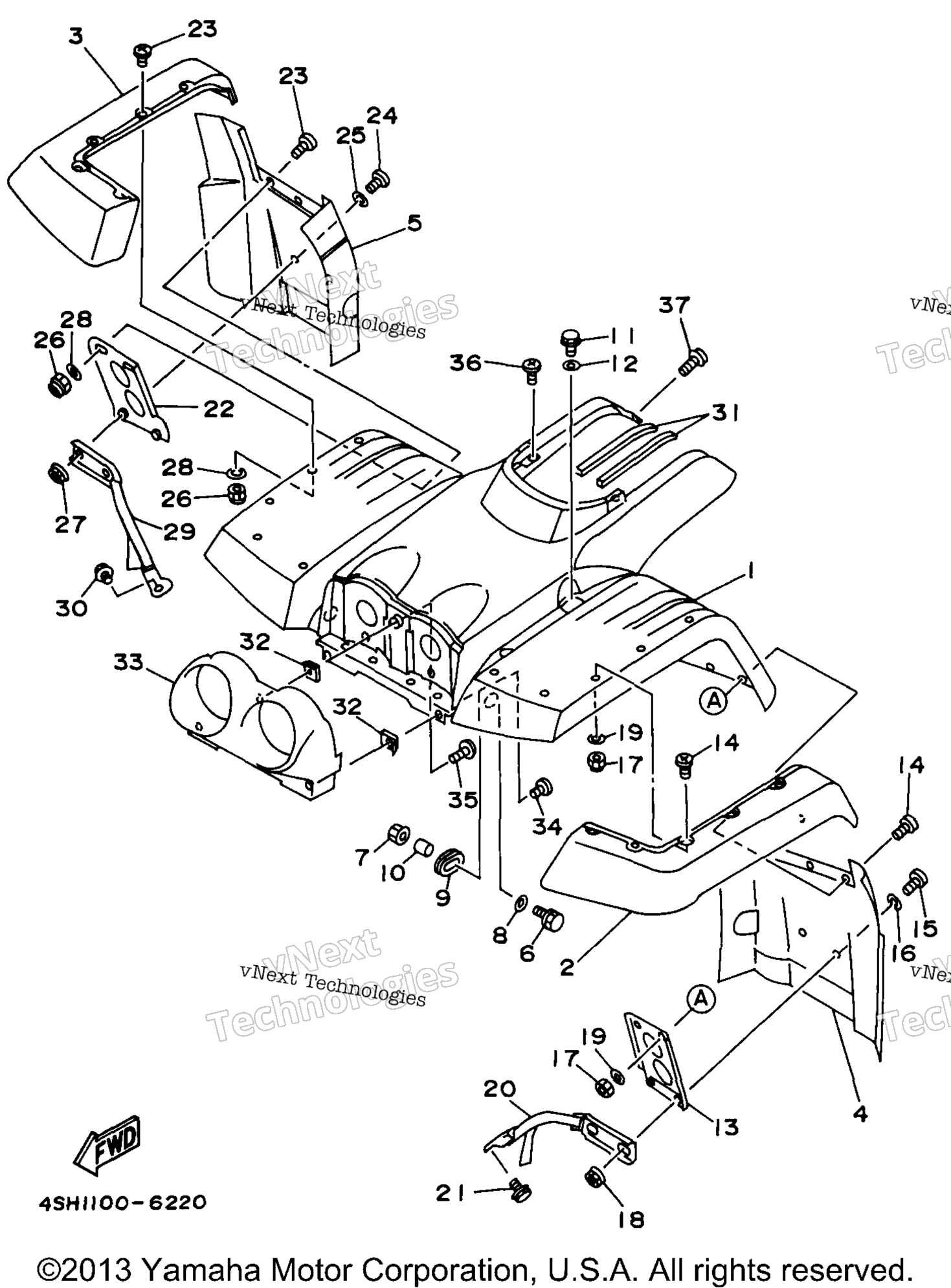 1996 KODIAK 4WD (YFM400FWH_)