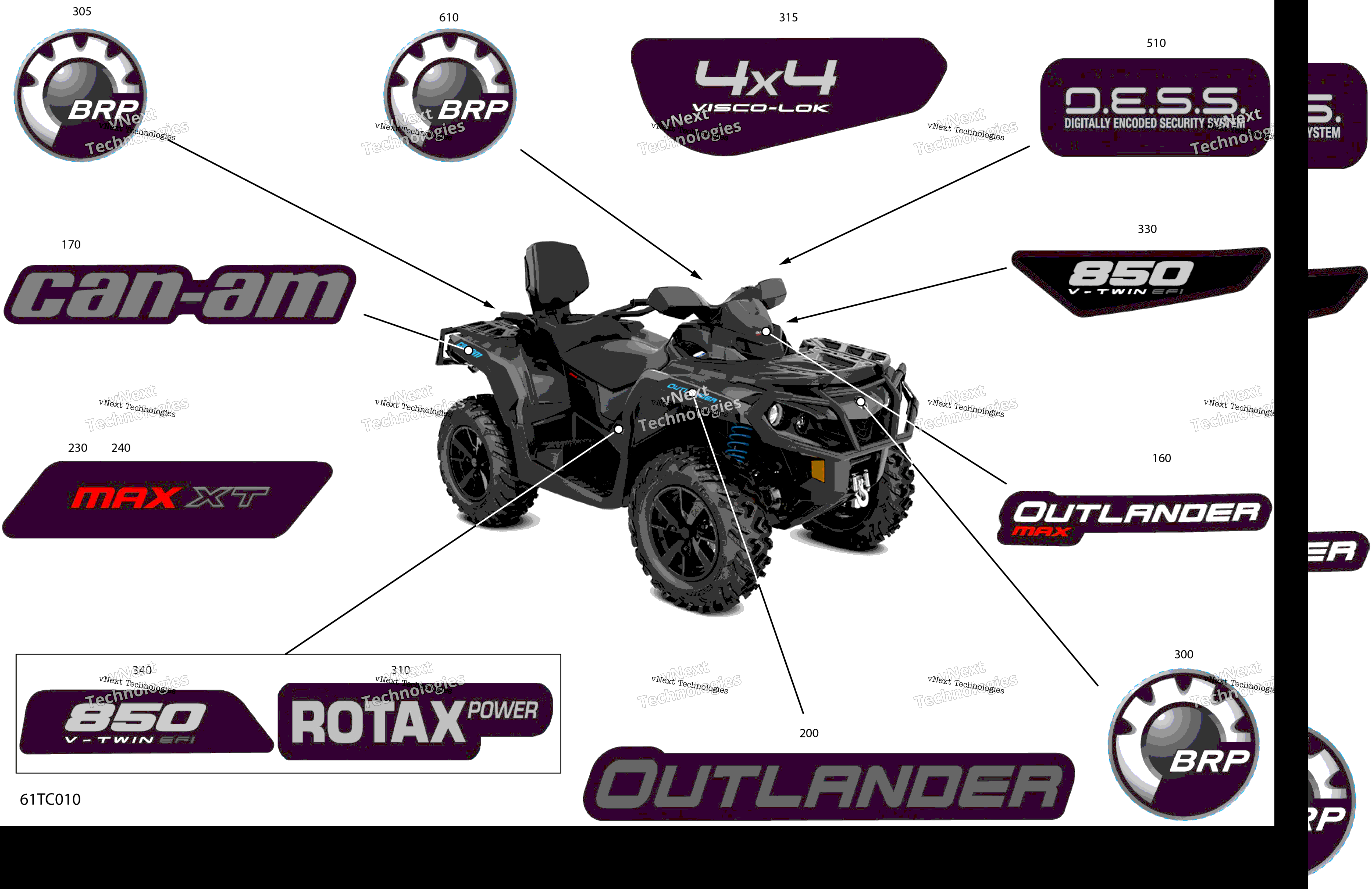 2023 Outlander MAX 850 EFI - XT - (2LPA-2LPB-2LPC) North America