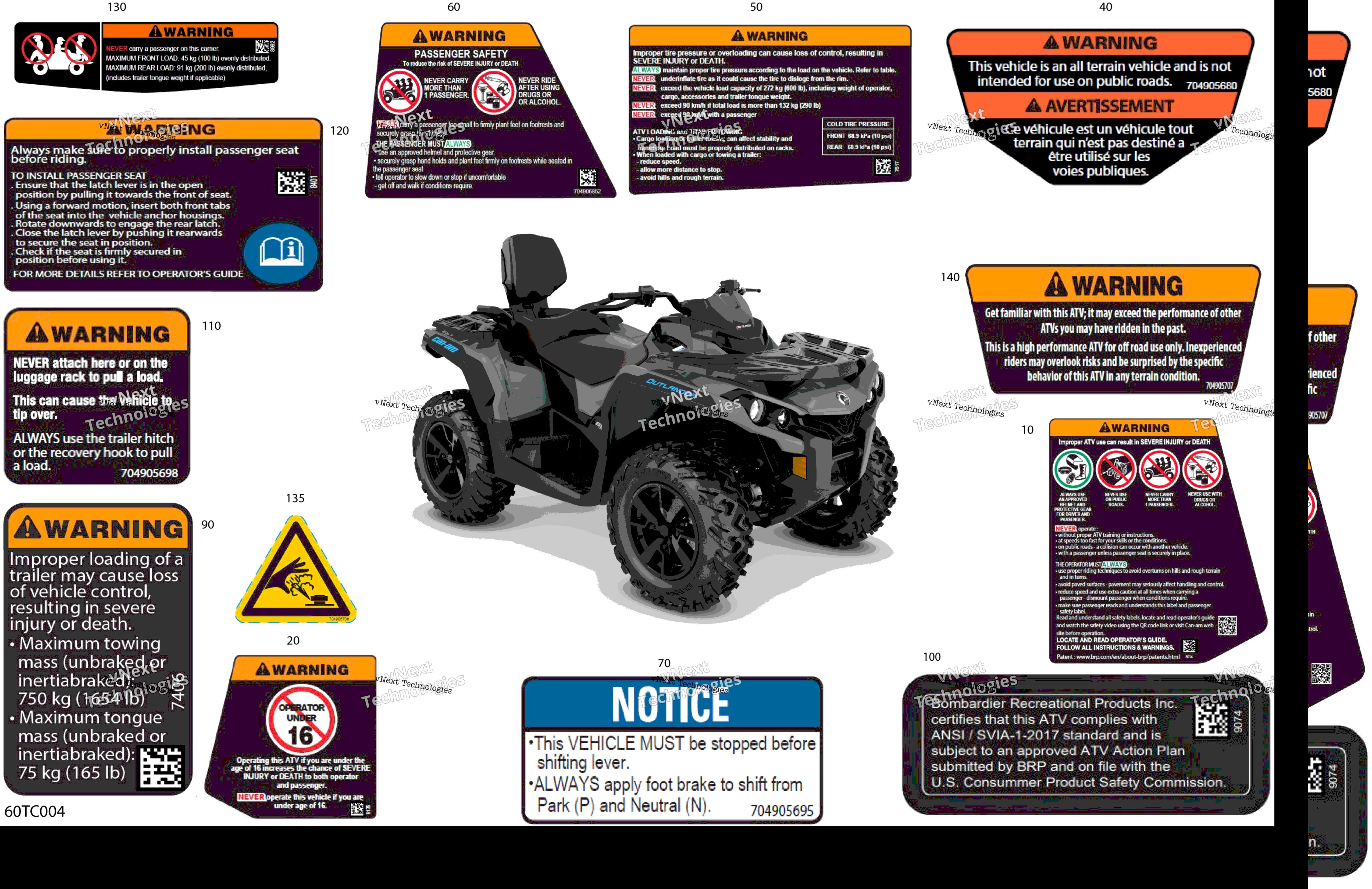 2023 Outlander MAX 850 EFI - XT - (2LPA-2LPB-2LPC) North America