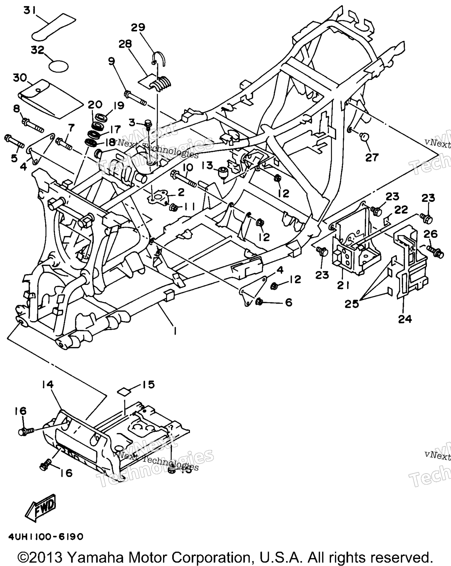 1997 BIG BEAR 2WD (YFM350UJ)