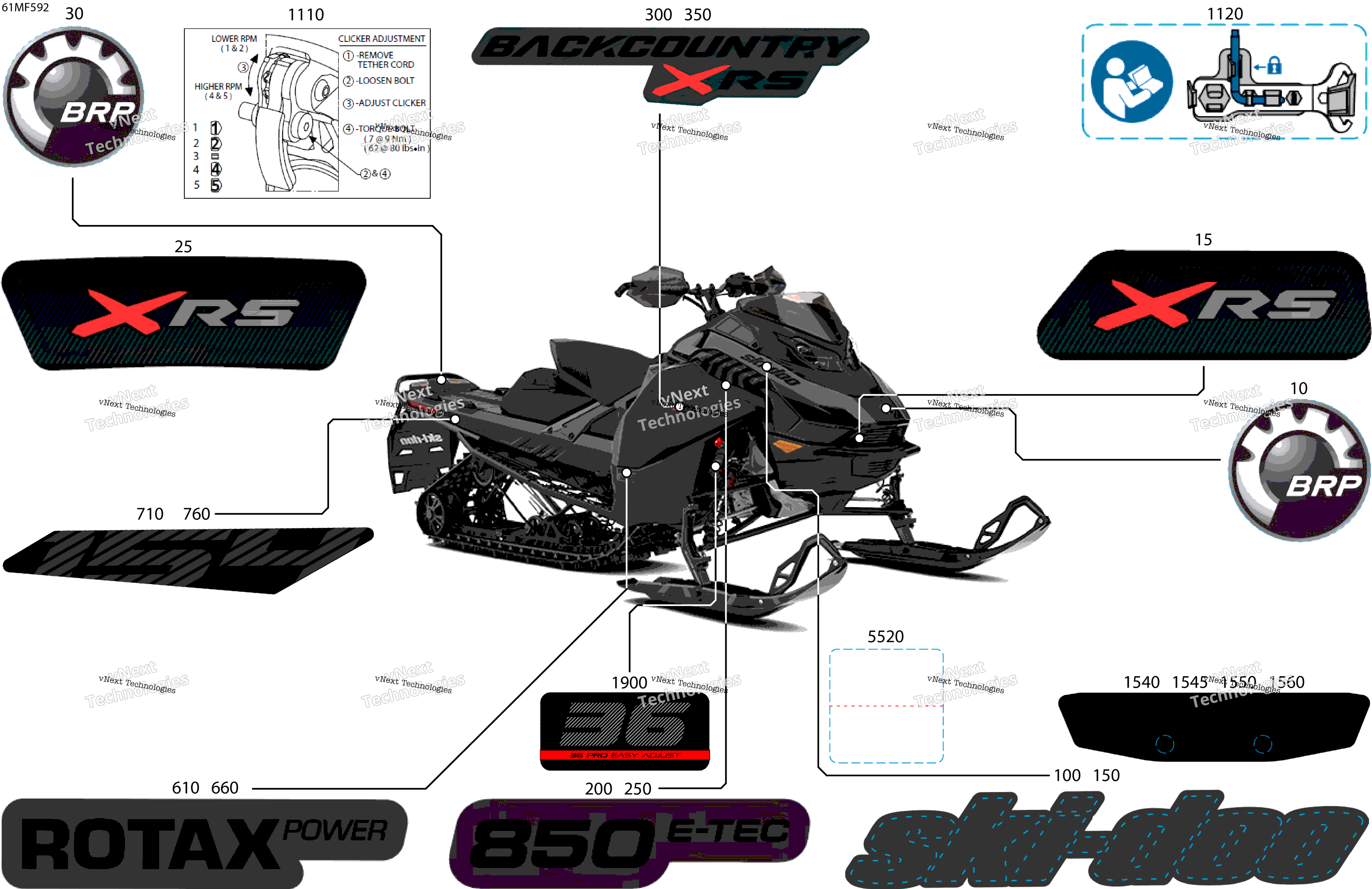 2026 BACKCOUNTRY - X-RS - 850 E-TEC - UZTB - Deep Black - 16X154X2.0P Track - SHOT starter