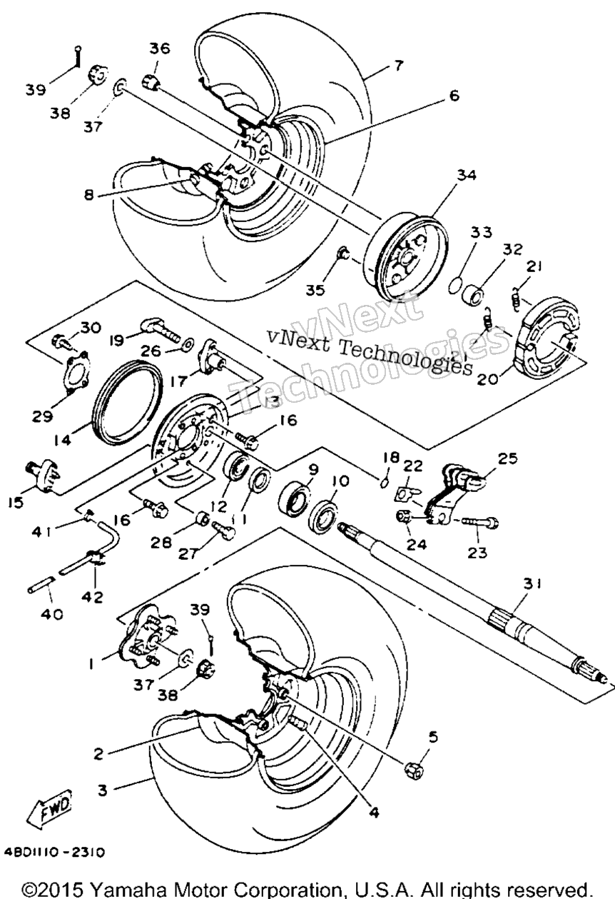 1993 TIMBERWOLF 2WD (YFB250E)