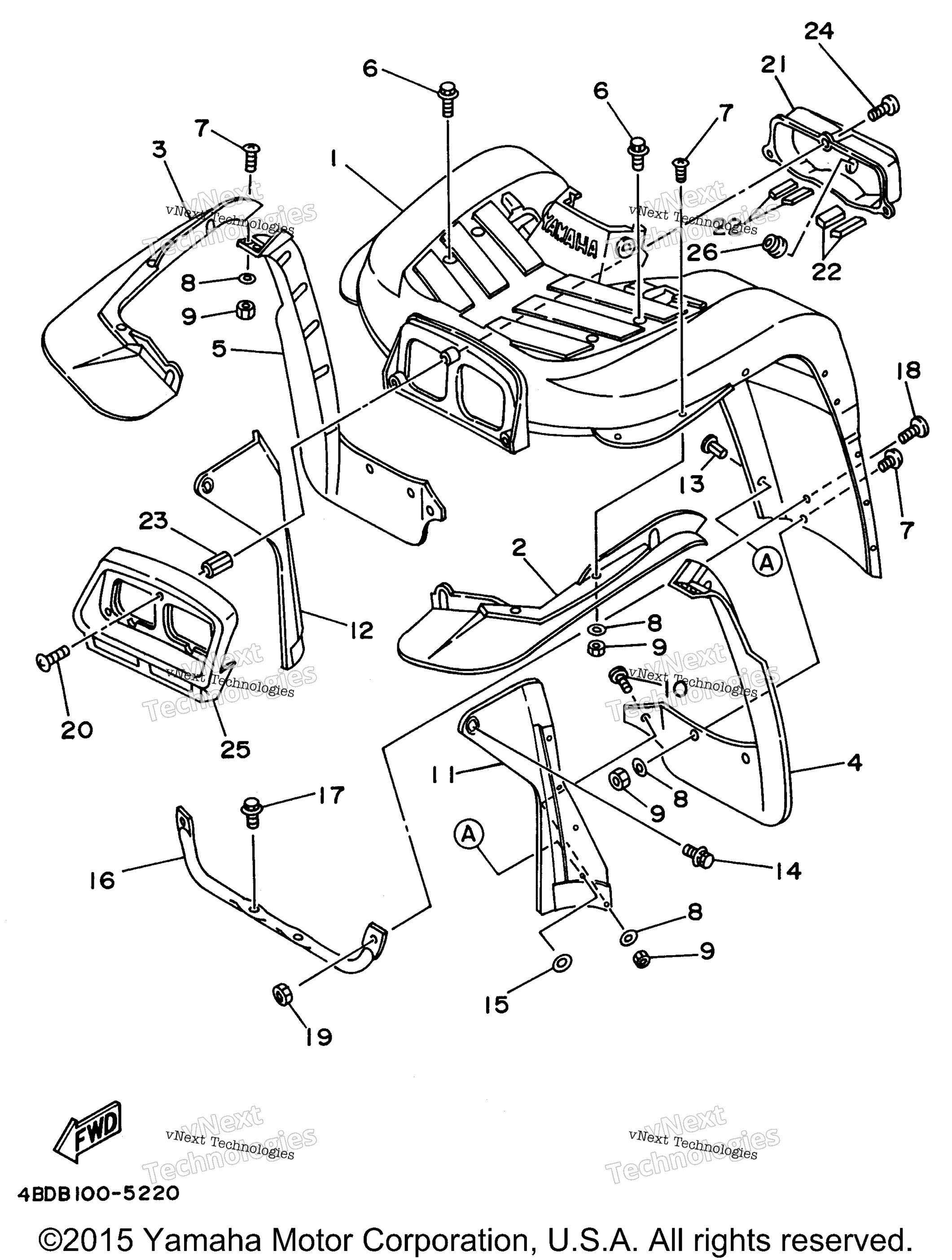 1994 TIMBERWOLF 4WD (YFB250FWF_)