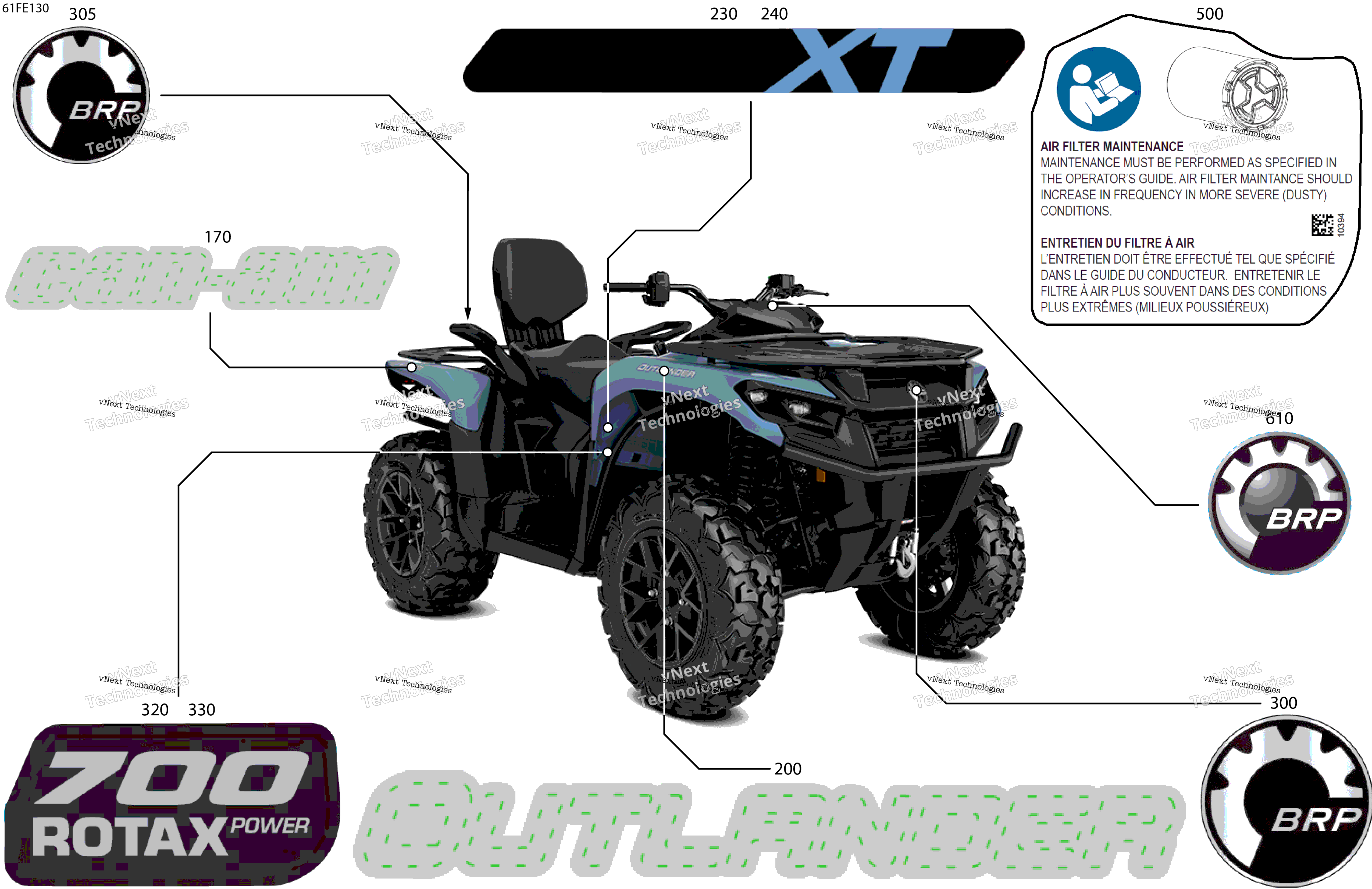 2025 OUT-MAX - 4X4 - XT - 700 - 1YSG - Scandi Blue