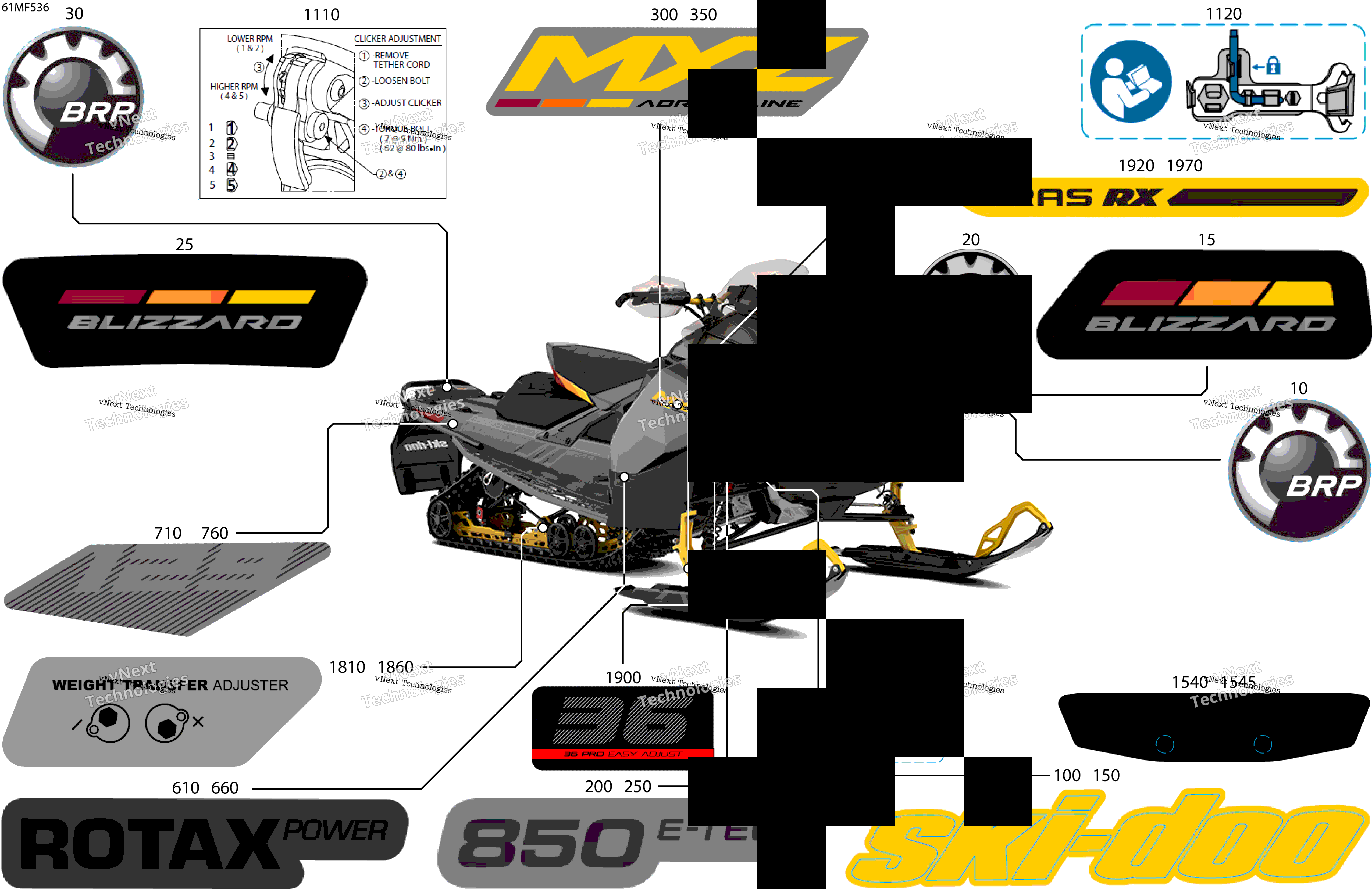 2026 MXZ - Adrenaline with Blizzard Package - 850 E-TEC - UDTA - Monument Gray - 15X129X1.25IR Track