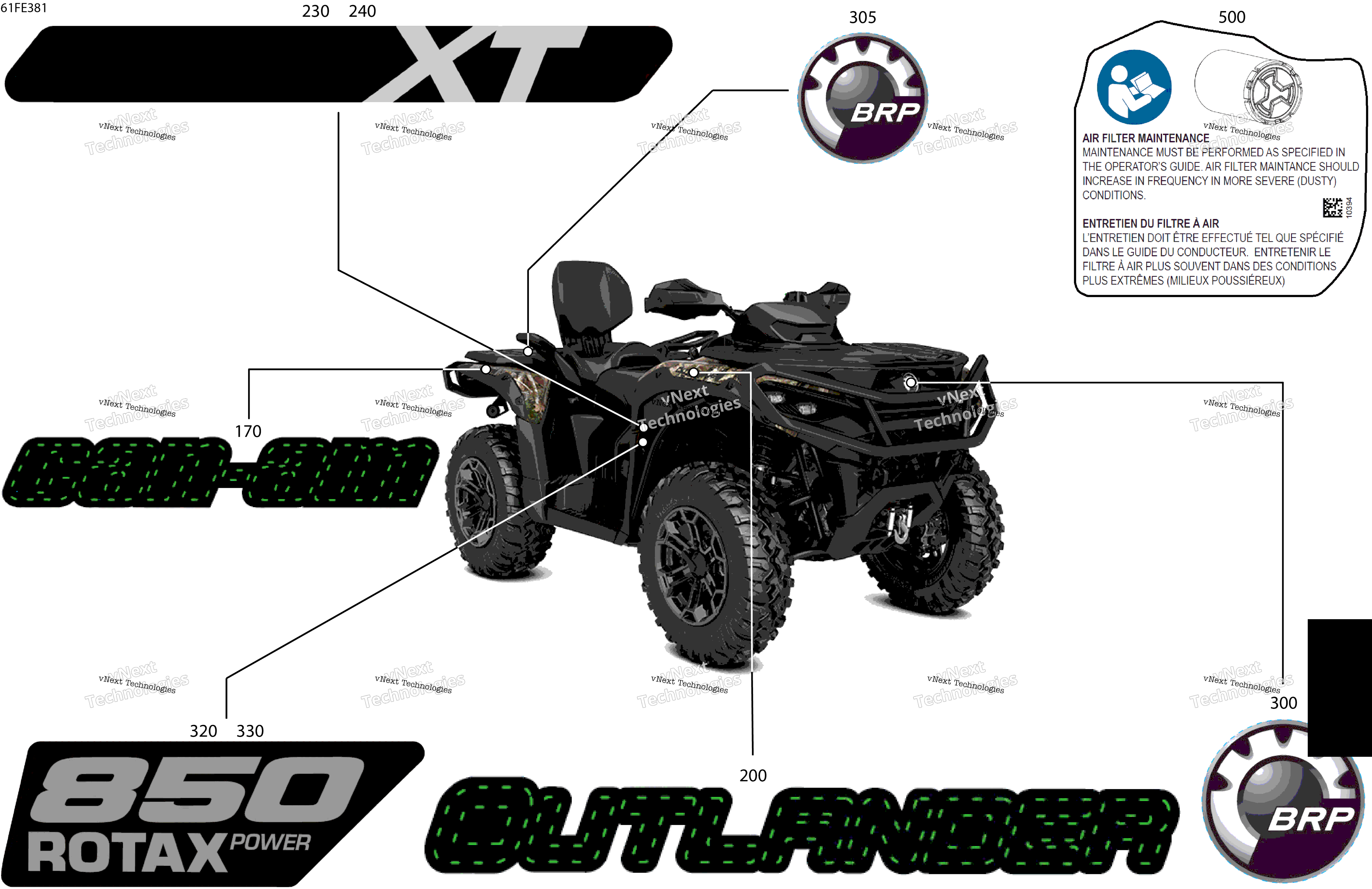 2025 OUT-MAX - 4X4 - XT - 850 - 4SSK - Widland Camo