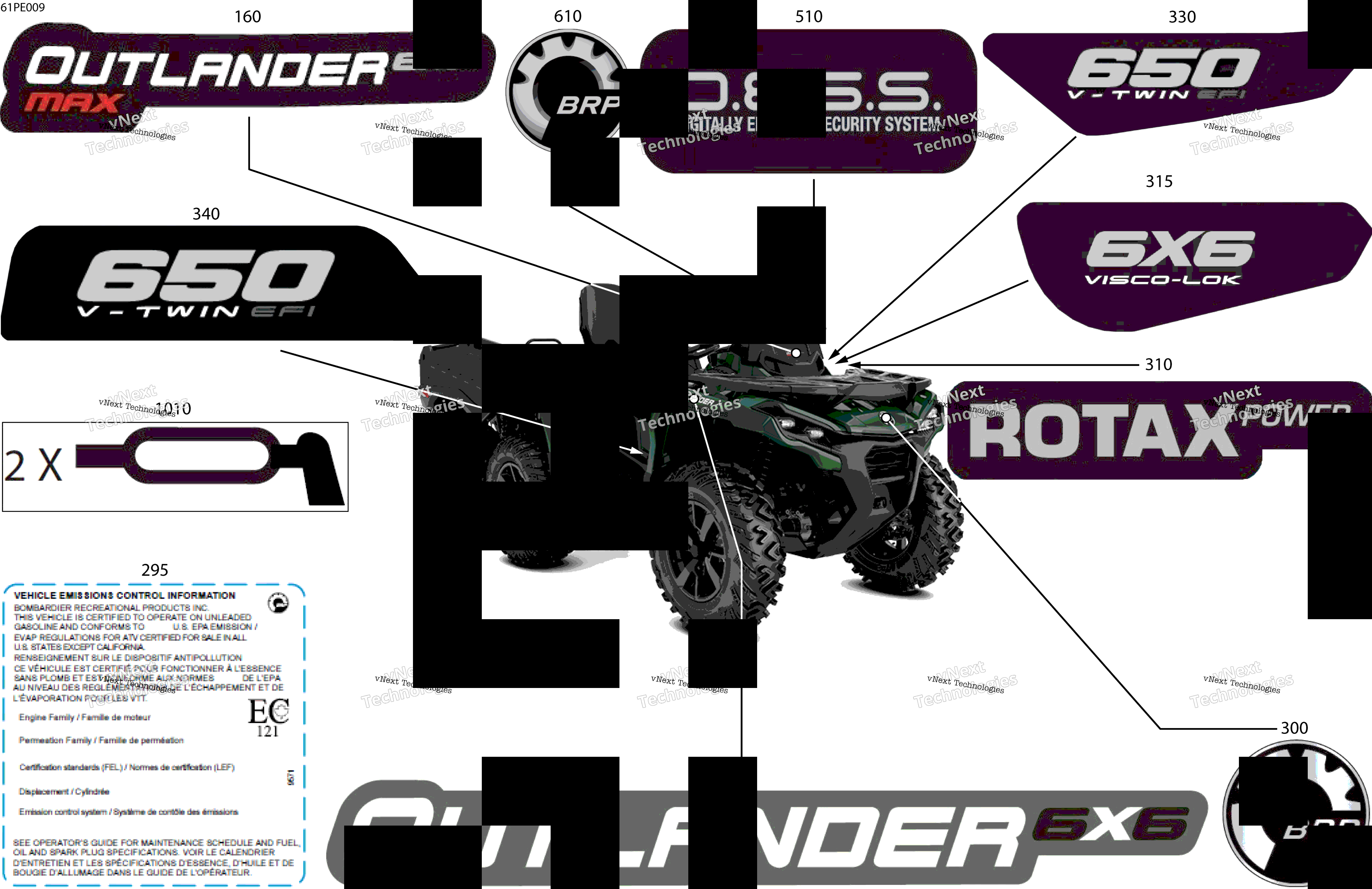 2025 OUT-MAX - 6X6 - DPS - 650 EFI - 5YSA - Tundra Green