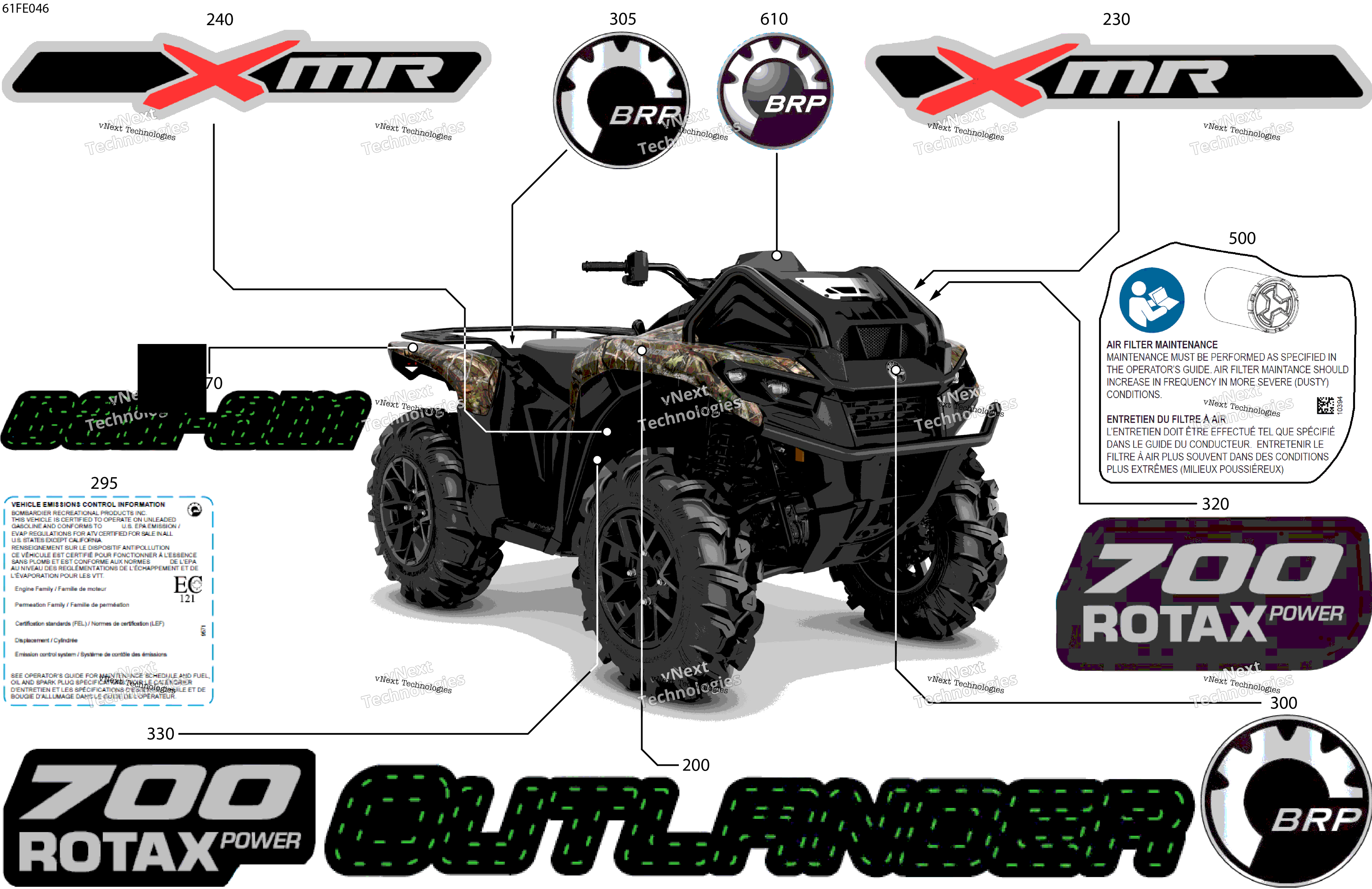 2025 OUTLANDER - 4X4 - XMR - 700 - 1SSD - Widland Camo