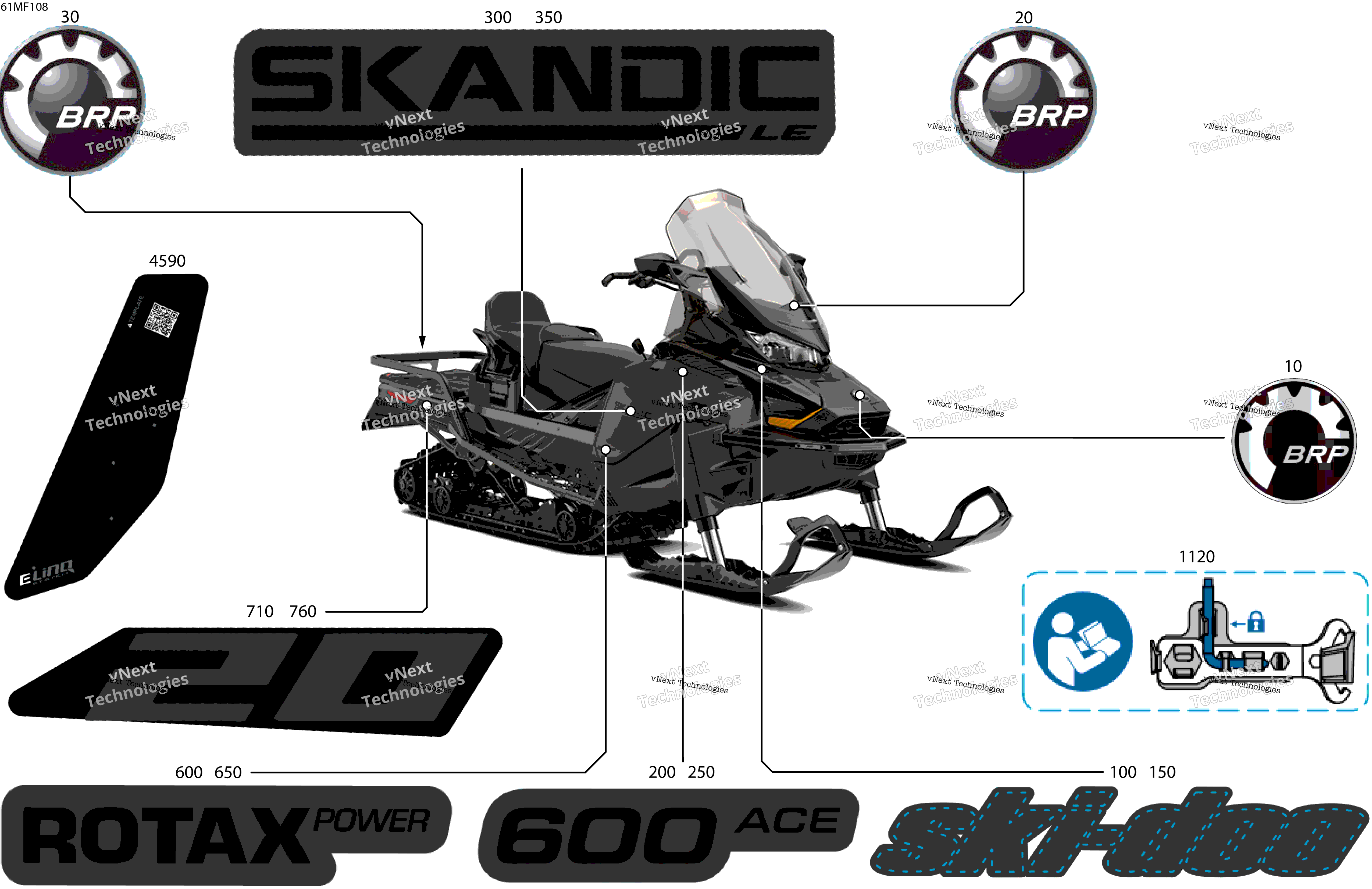 2026 SKANDIC - LE - 600 ACE - AKTA - Deep Black - 20X154X1.5CST Track