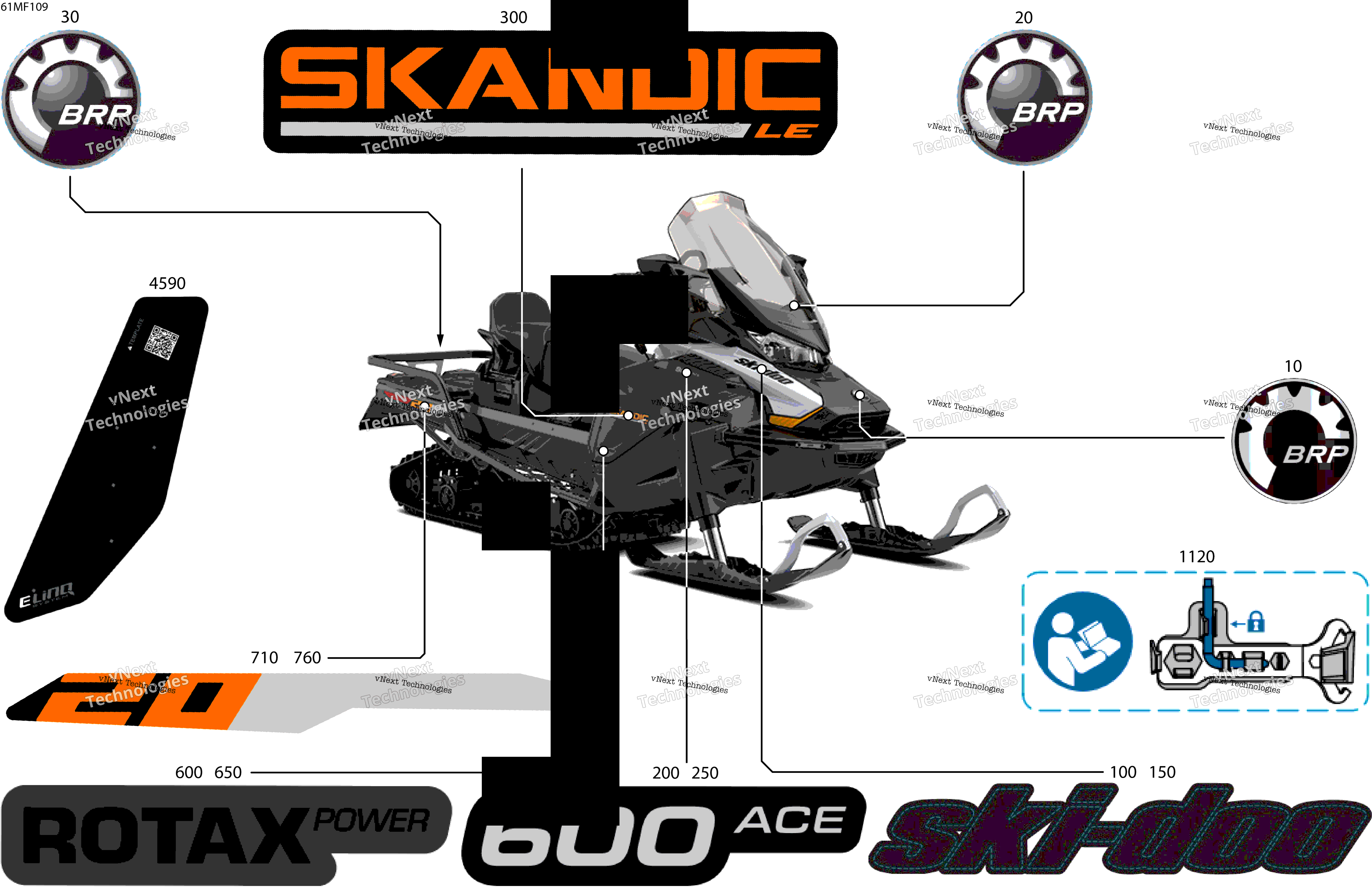 2026 SKANDIC - LE - 600 ACE - AKTB - Catalyst Gray - 20X154X1.5CST Track