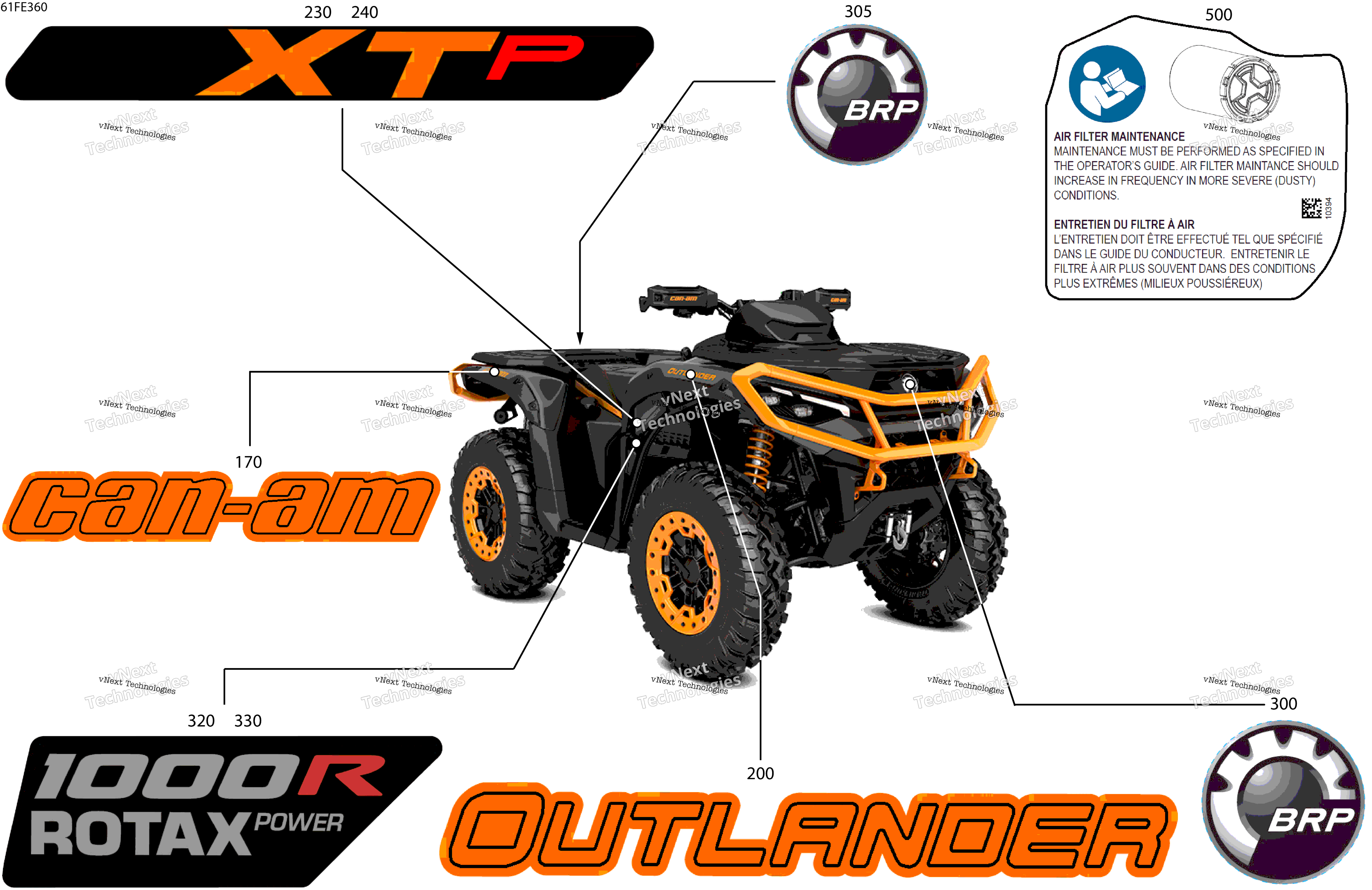 2025 OUTLANDER - 4X4 - XTP - 1000R - 4HSB - Mineral Gray Satin