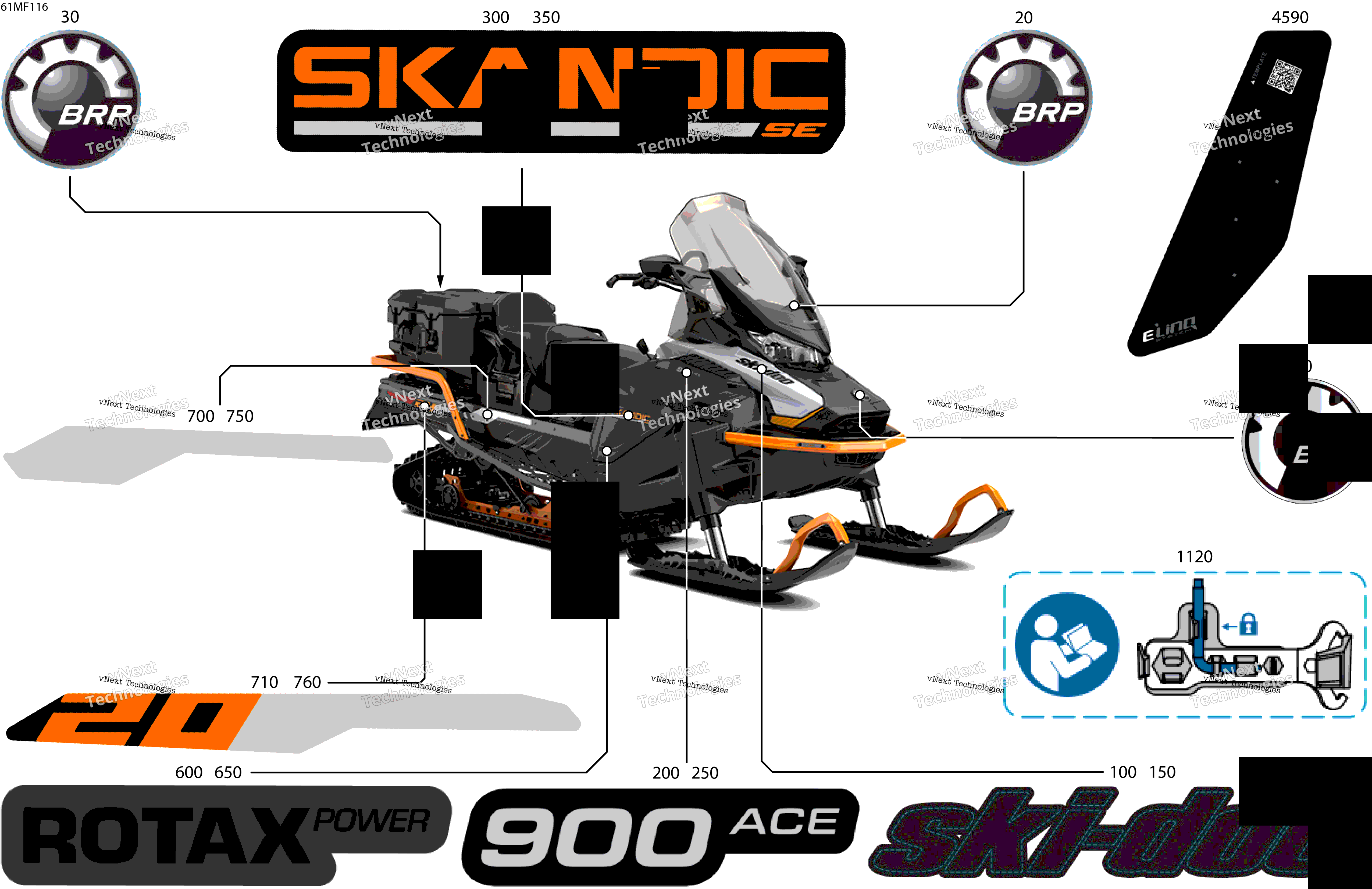 2026 SKANDIC - SE - 900 ACE - ANTF - Catalyst Gray - 20X154X1.5ICST Track