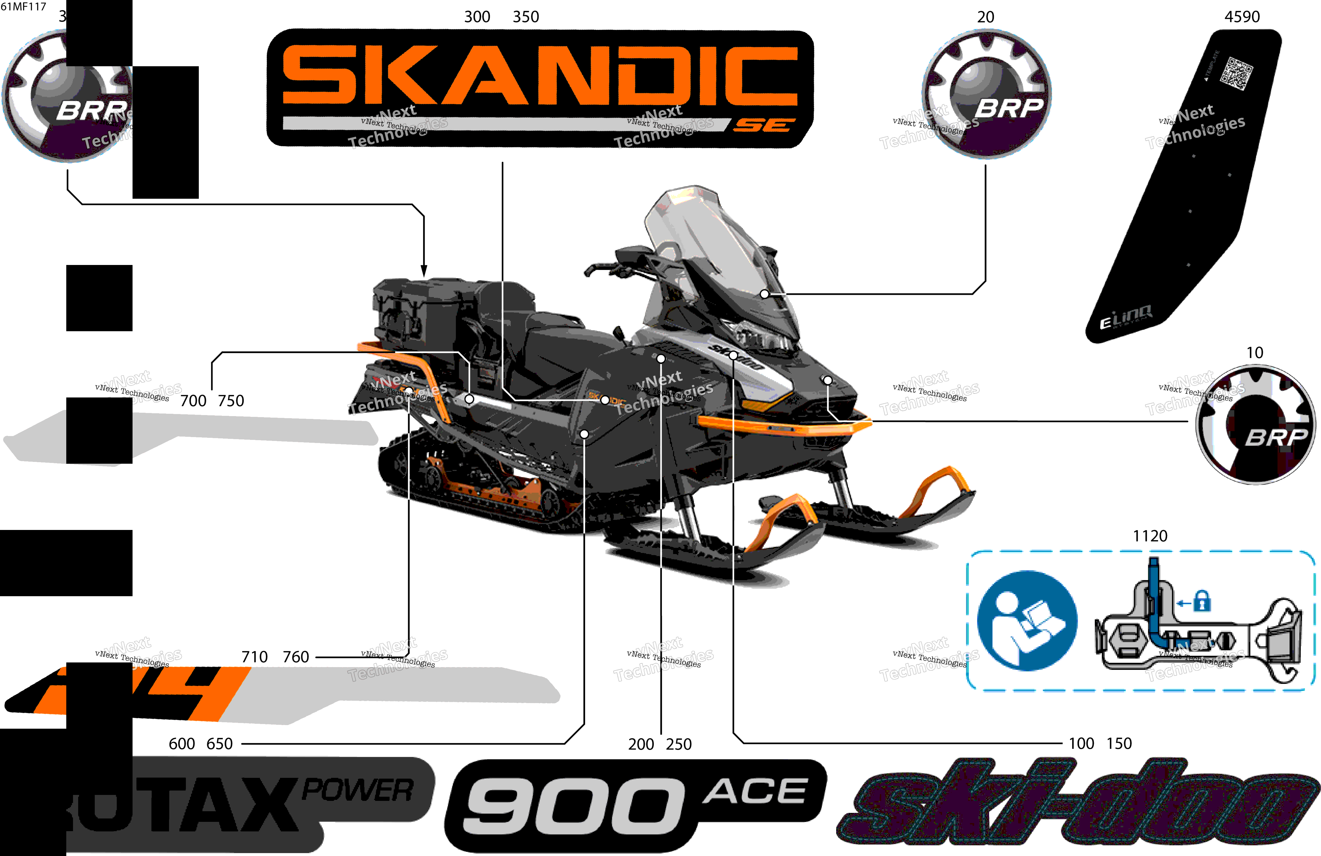 2026 SKANDIC - SE - 900 ACE - ANTJ - Catalyst Gray - 24X154X1.5ICST Track
