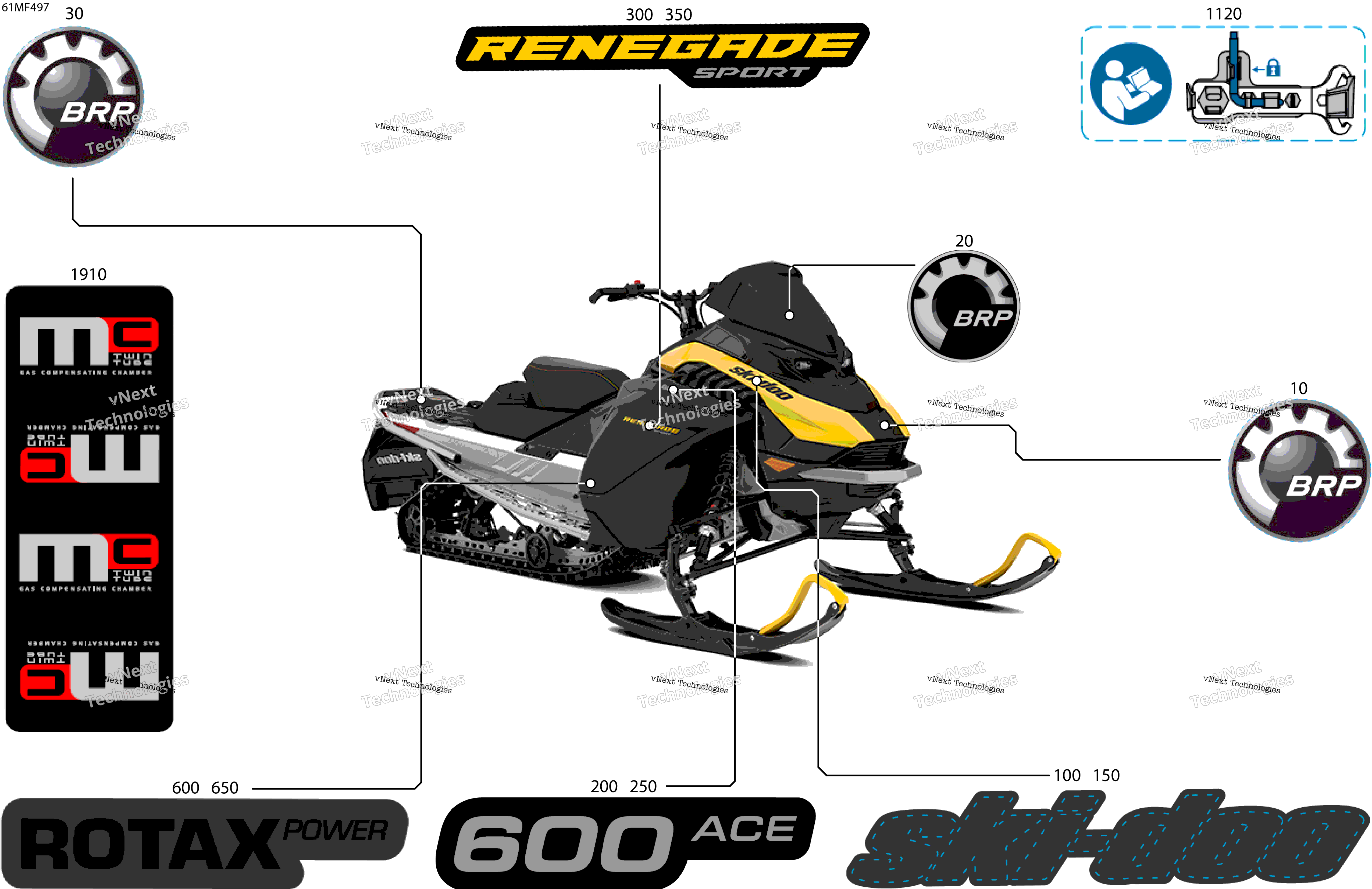 2026 RENEGADE - SPORT - 600 ACE - MCTA - Neo Yellow - 15X137X1.25RS Track