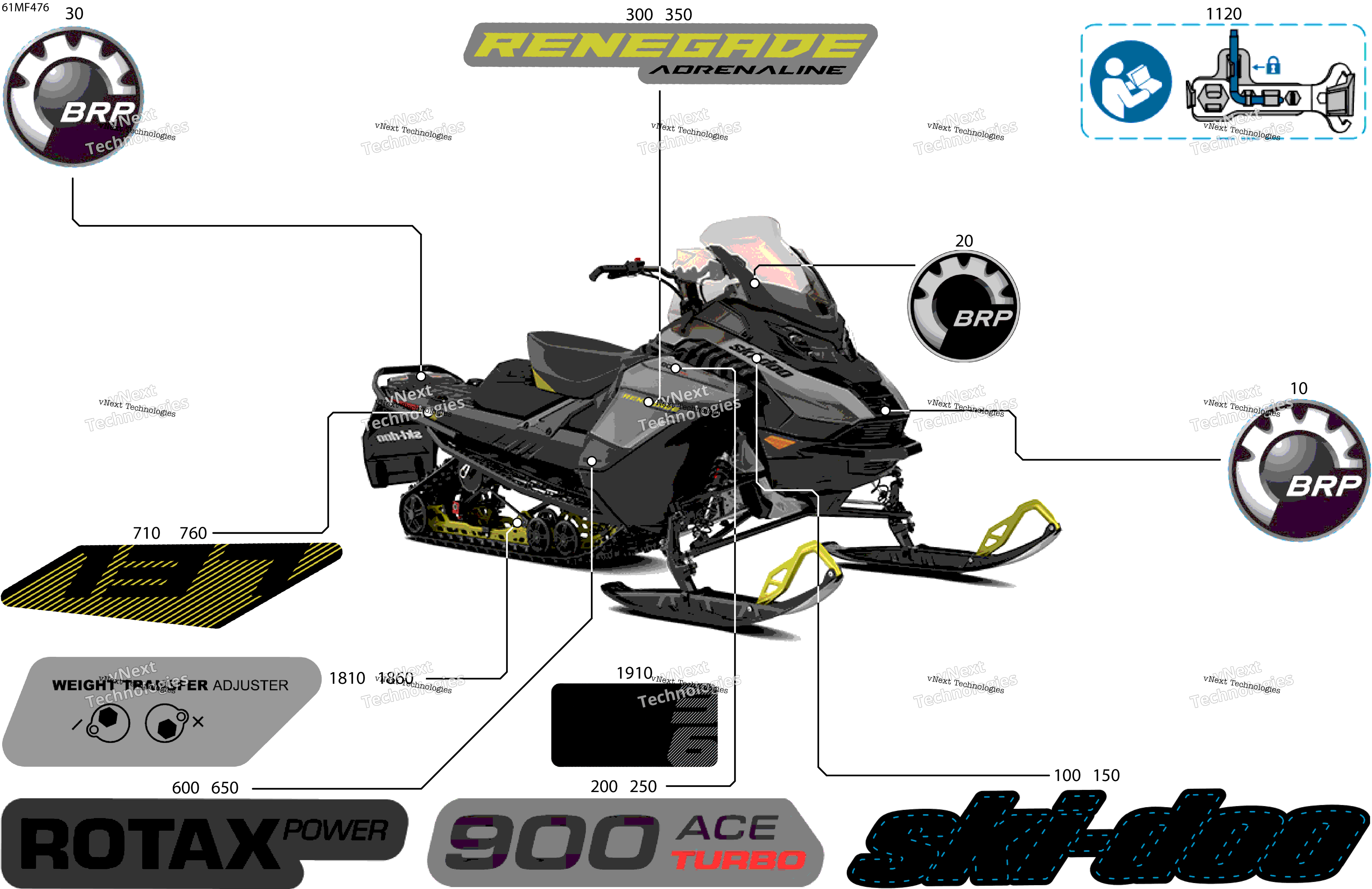 2026 RENEGADE - Adrenaline - 900 ACE TURBO - DUTB - Monument Gray - 15X137X1.25RS Track