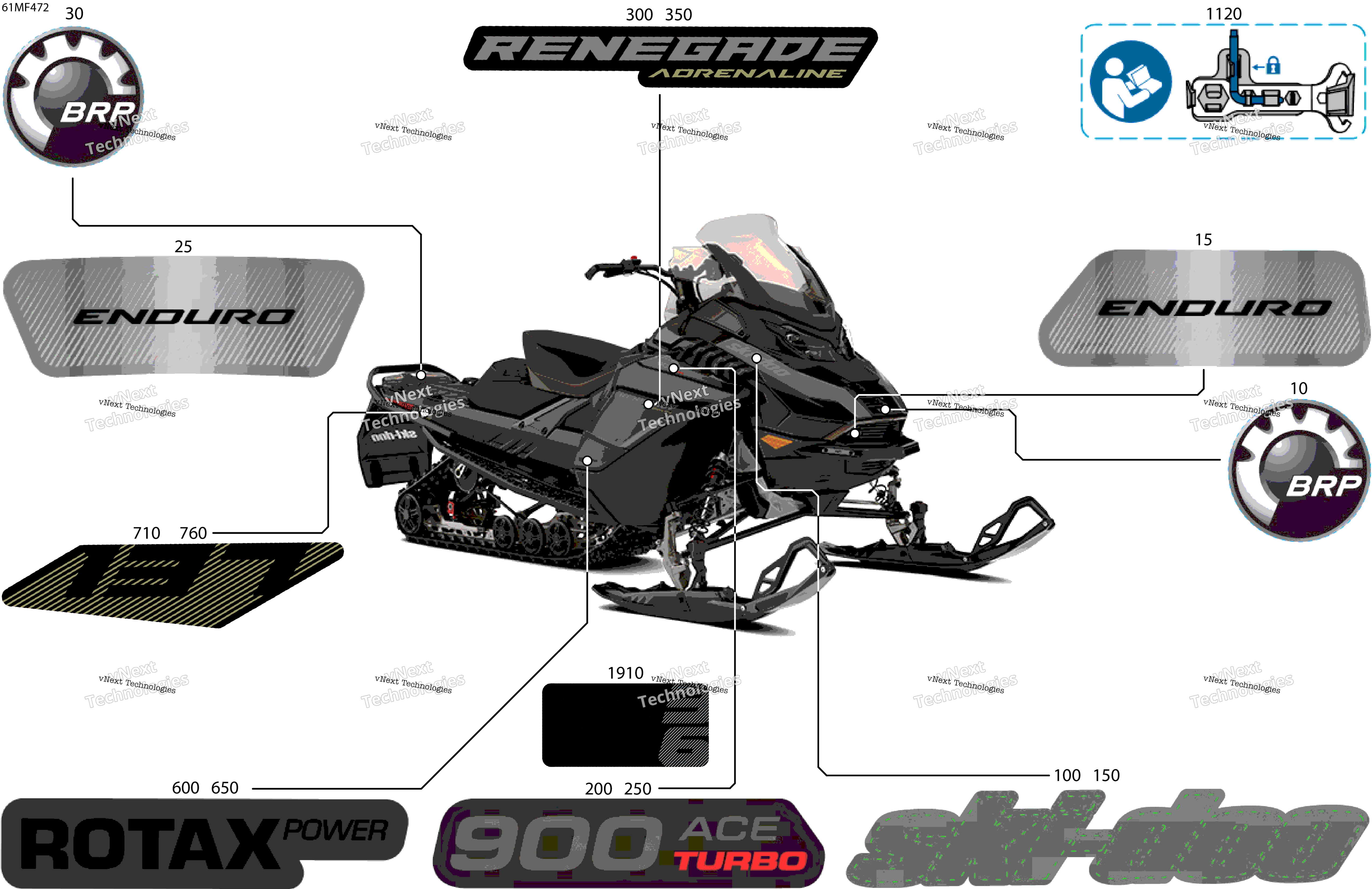 2026 RENEGADE - Adrenaline with Enduro Package - 900 ACE TURBO - DRTA - Deep Black - 15X137X1.25IR Track