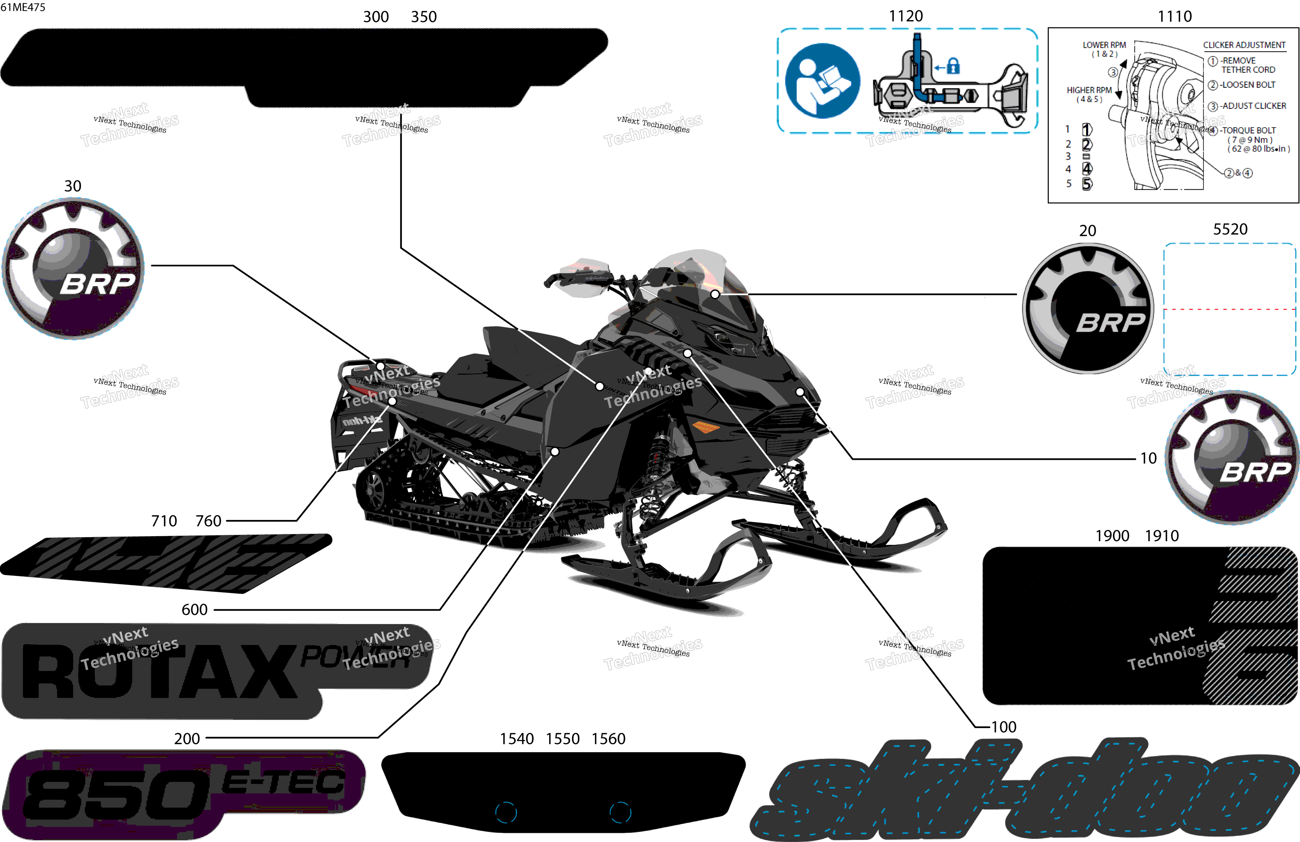 2025 BACKCOUNTRY - 850 E-TEC - Adrenaline - UGSB - Deep Black - 146X15X1.6C Track
