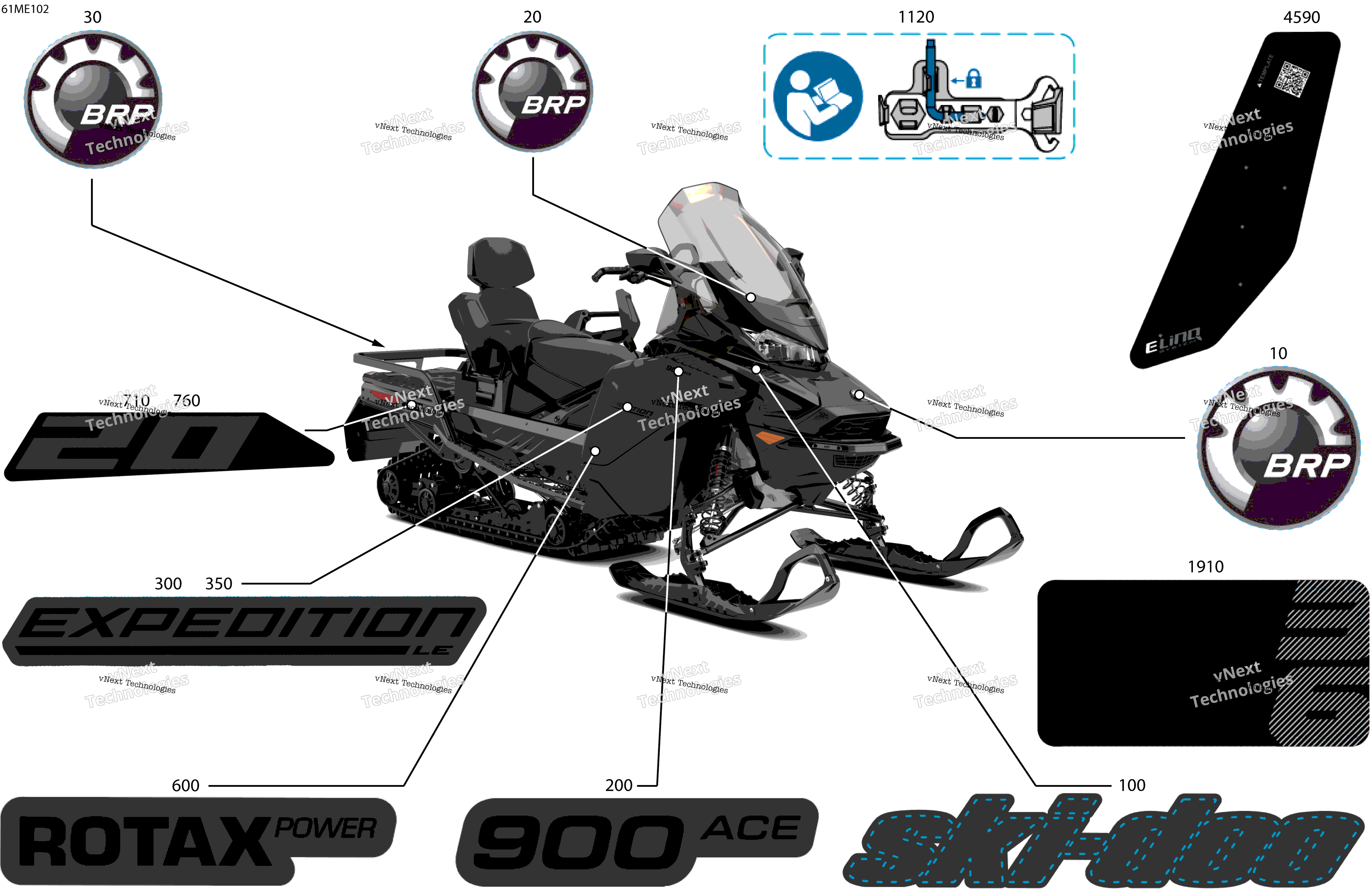 2025 EXPEDITION - 900 ACE - LE - AASB - Deep Black - 154X20X1.5CST Track