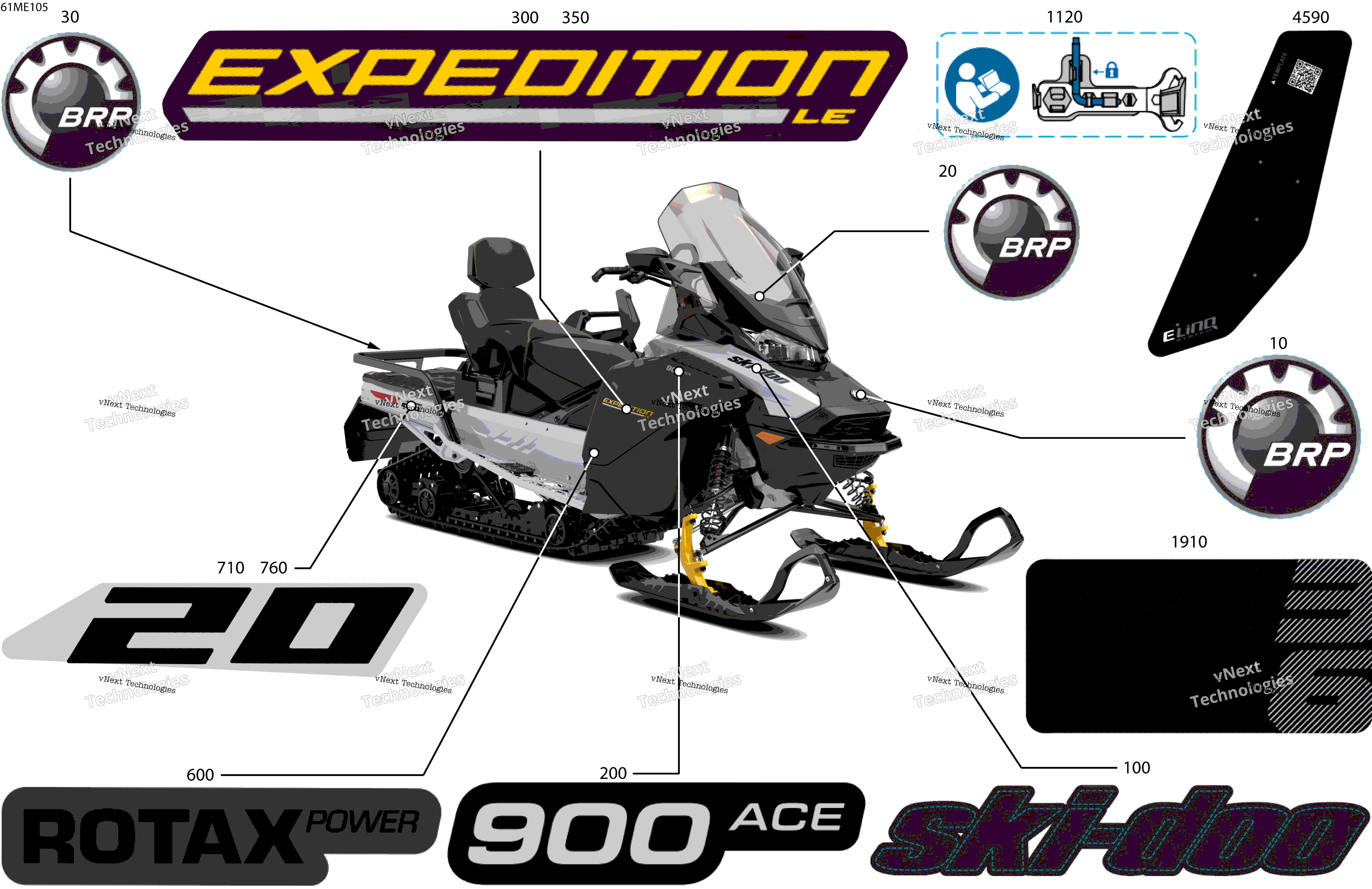 2025 EXPEDITION - 900 ACE - LE - AASE - Catalyst Gray - 154X20X1.5CST Track