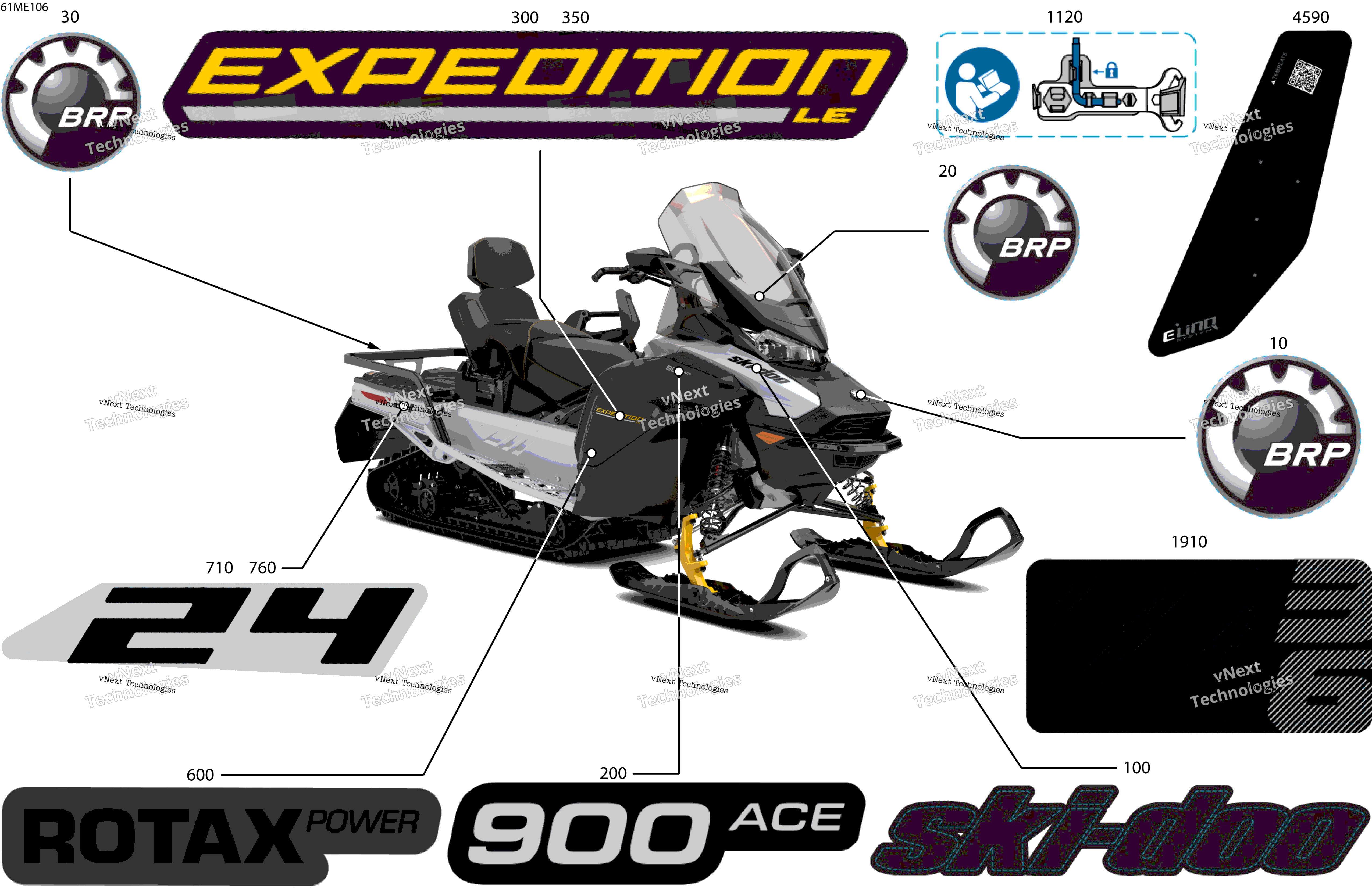 2025 EXPEDITION - 900 ACE - LE - AASG - Catalyst Gray - 154X24X1.5CST Track