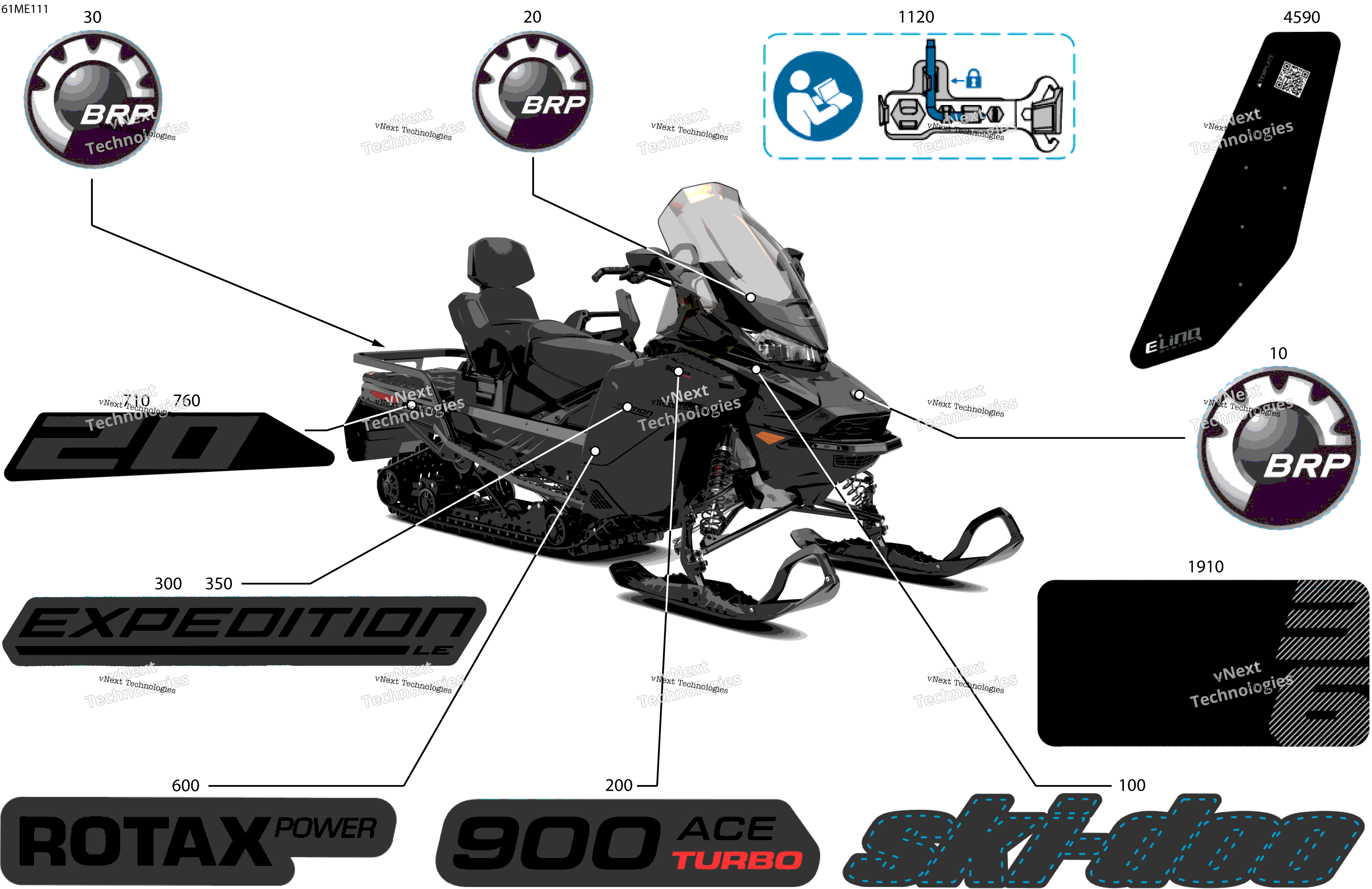 2025 EXPEDITION - 900 ACE TURBO - LE - ACSA - Deep Black - 154X20X1.5CST Track