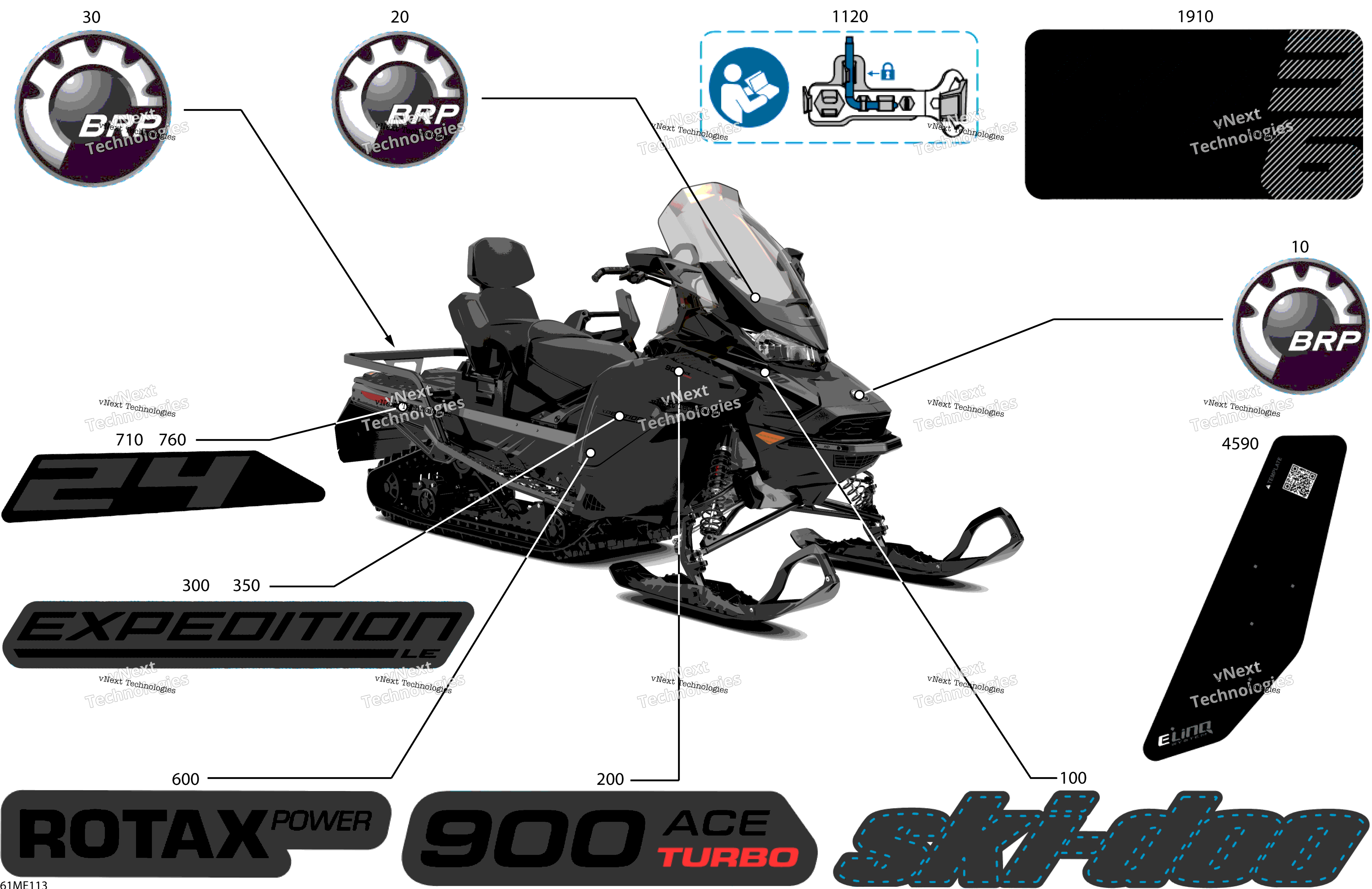 2025 EXPEDITION - 900 ACE TURBO - LE - ACSC - Deep Black - 154X24X1.5CST Track