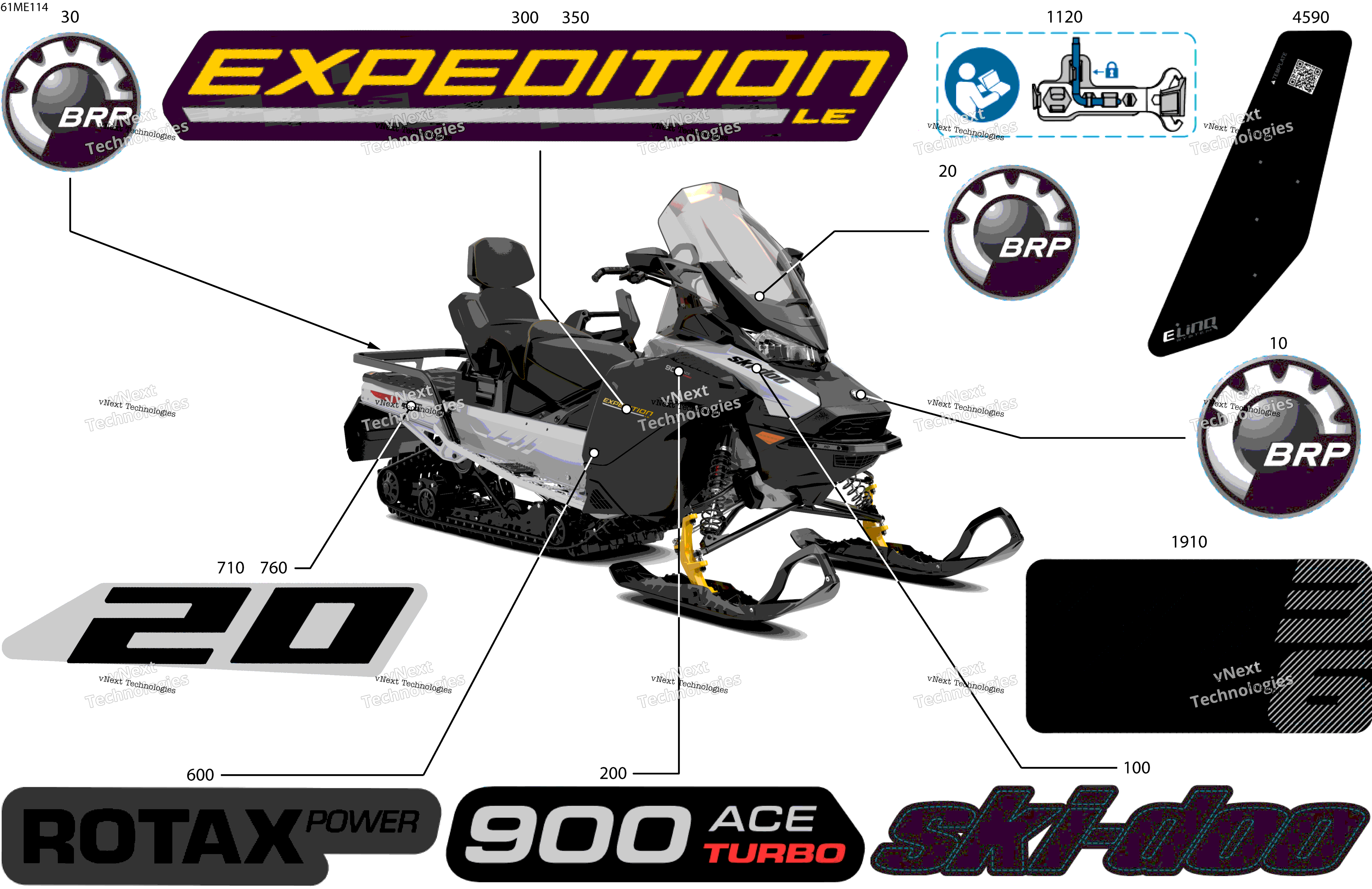 2025 EXPEDITION - 900 ACE TURBO - LE - ACSD - Catalyst Gray - 154X20X1.5CST Track