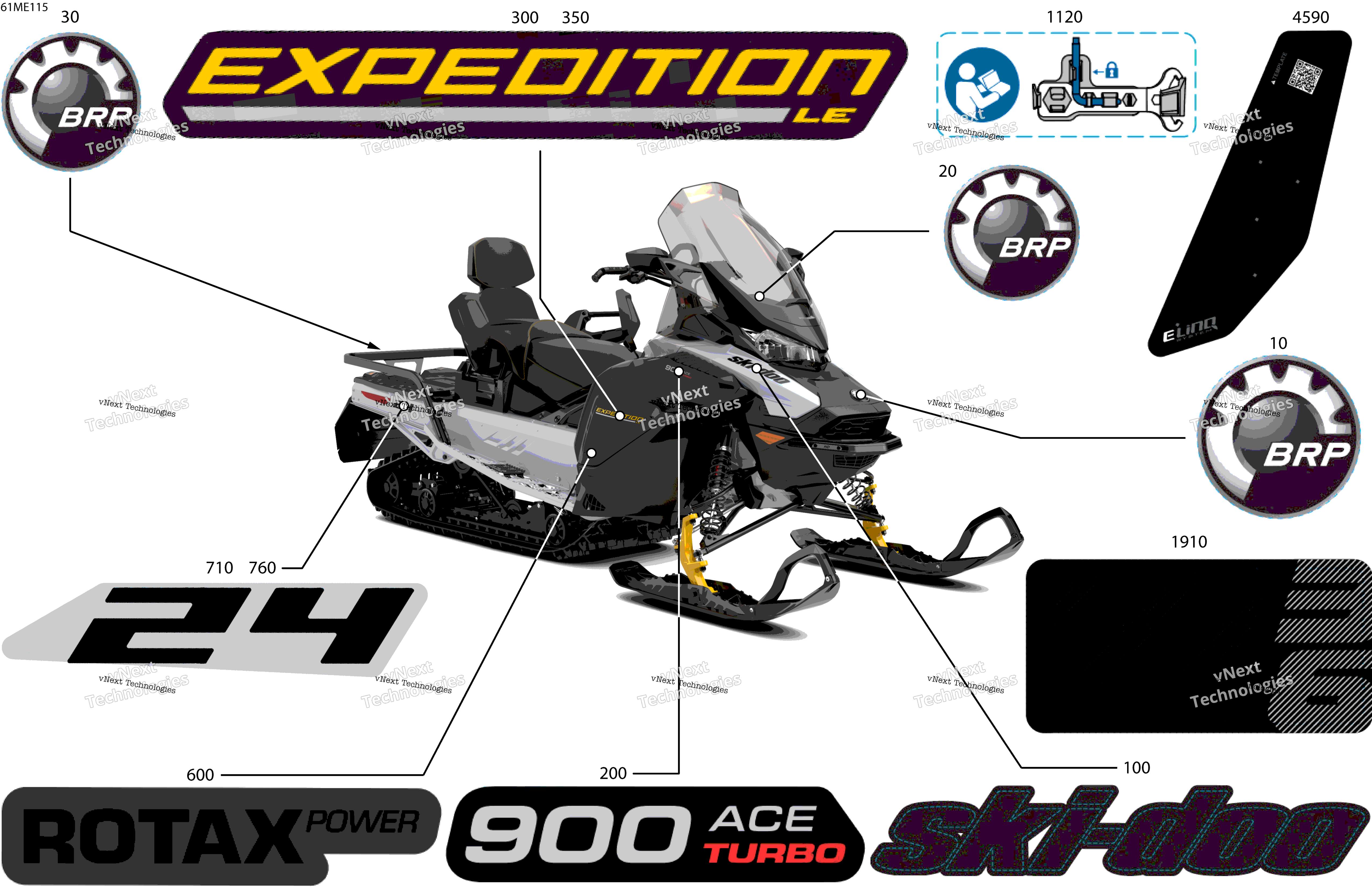 2025 EXPEDITION - 900 ACE TURBO - LE - ACSE - Catalyst Gray - 154X24X1.5CST Track