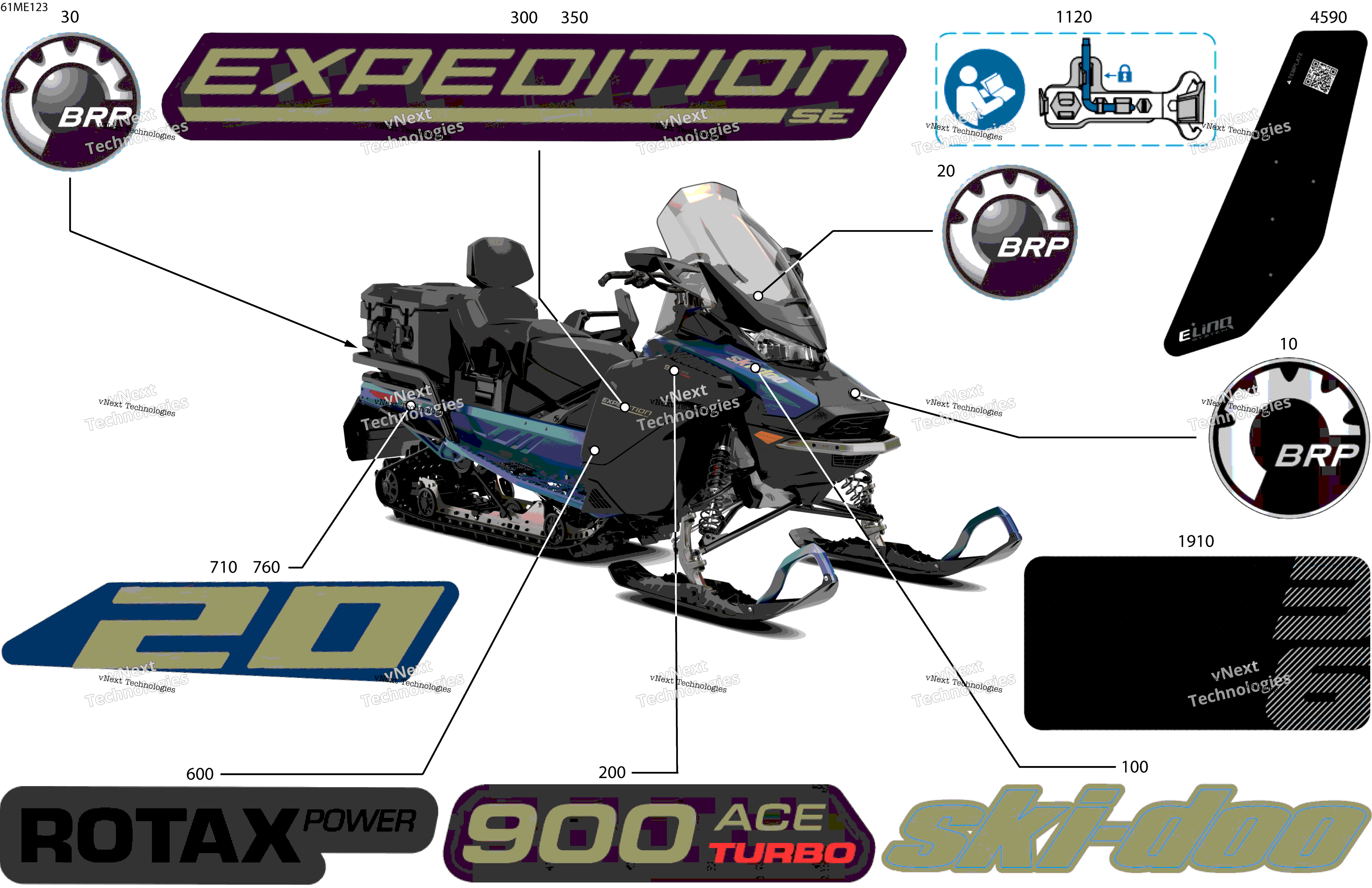 2025 EXPEDITION - 900 ACE TURBO - SE - AFSC - Dusty Navy Satin - 154X20X1.5ICST Track
