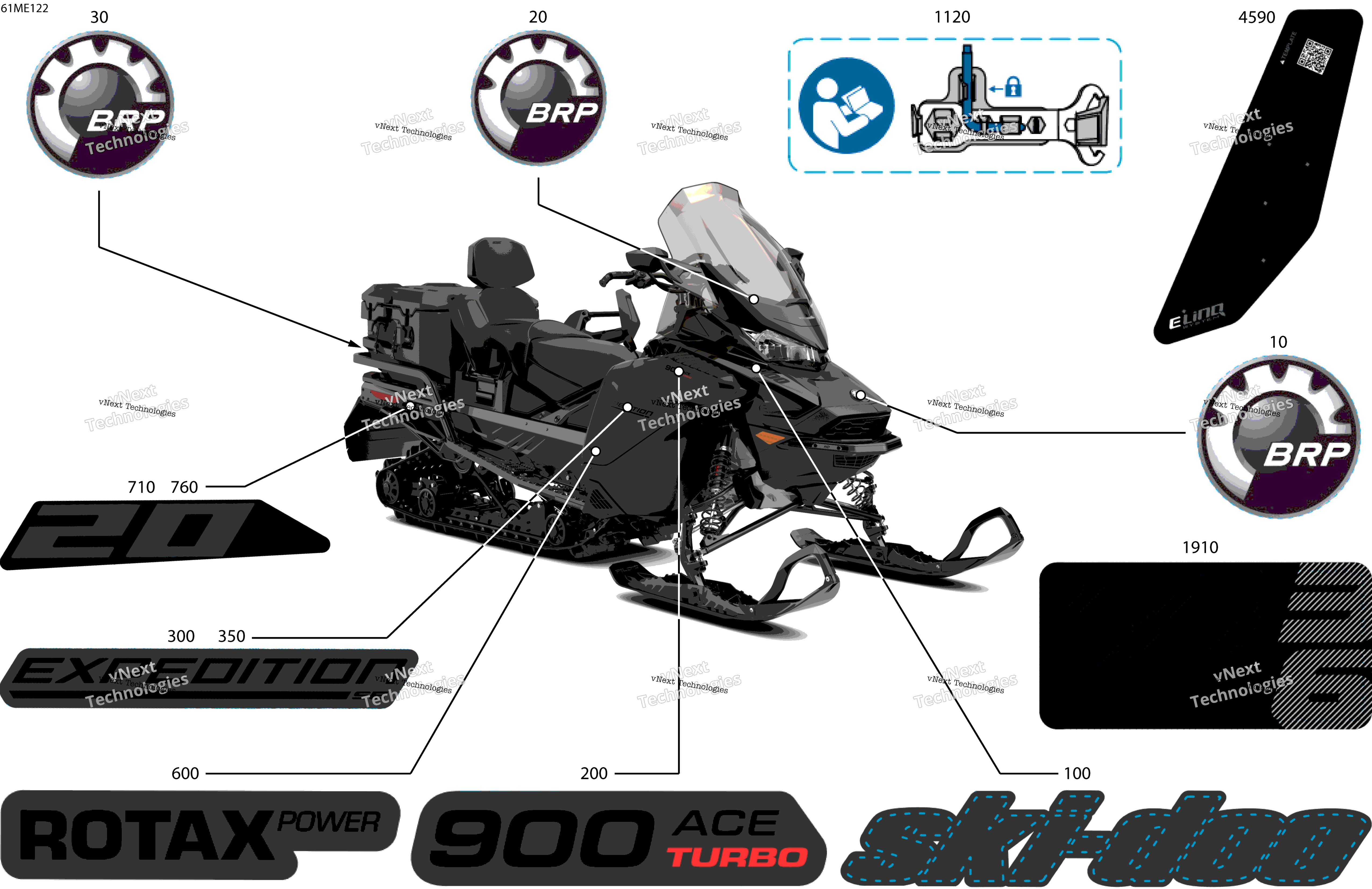 2025 EXPEDITION - 900 ACE TURBO - SE - AFSG - Deep Black - 154X20X1.5CST Track