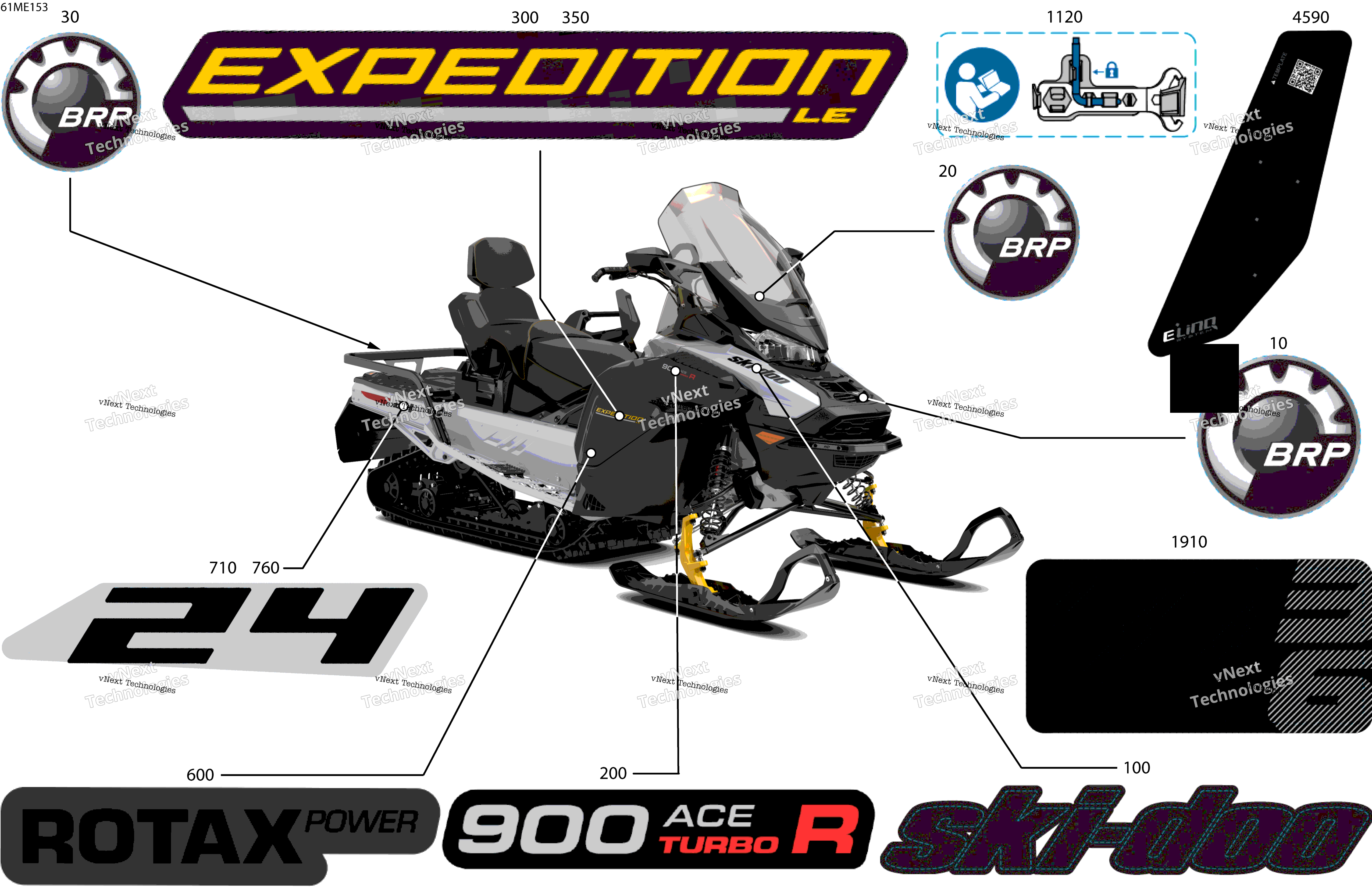 2025 EXPEDITION - 900 ACE TURBO R - LE - AWSA - Catalyst Gray - 154X24X1.5CST Track