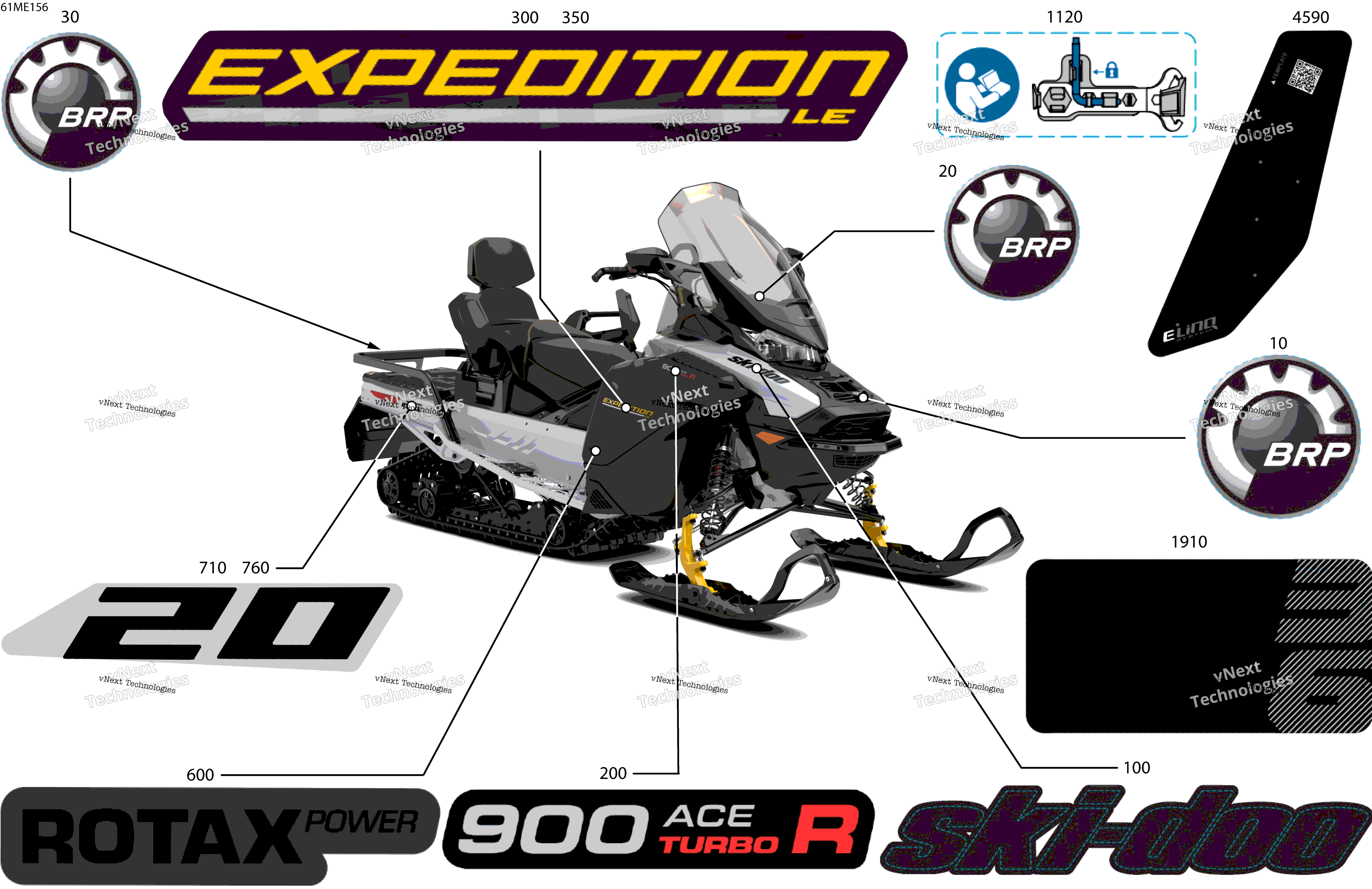2025 EXPEDITION - 900 ACE TURBO R - LE - AWSE - Catalyst Gray - 154X20X1.5CST Track