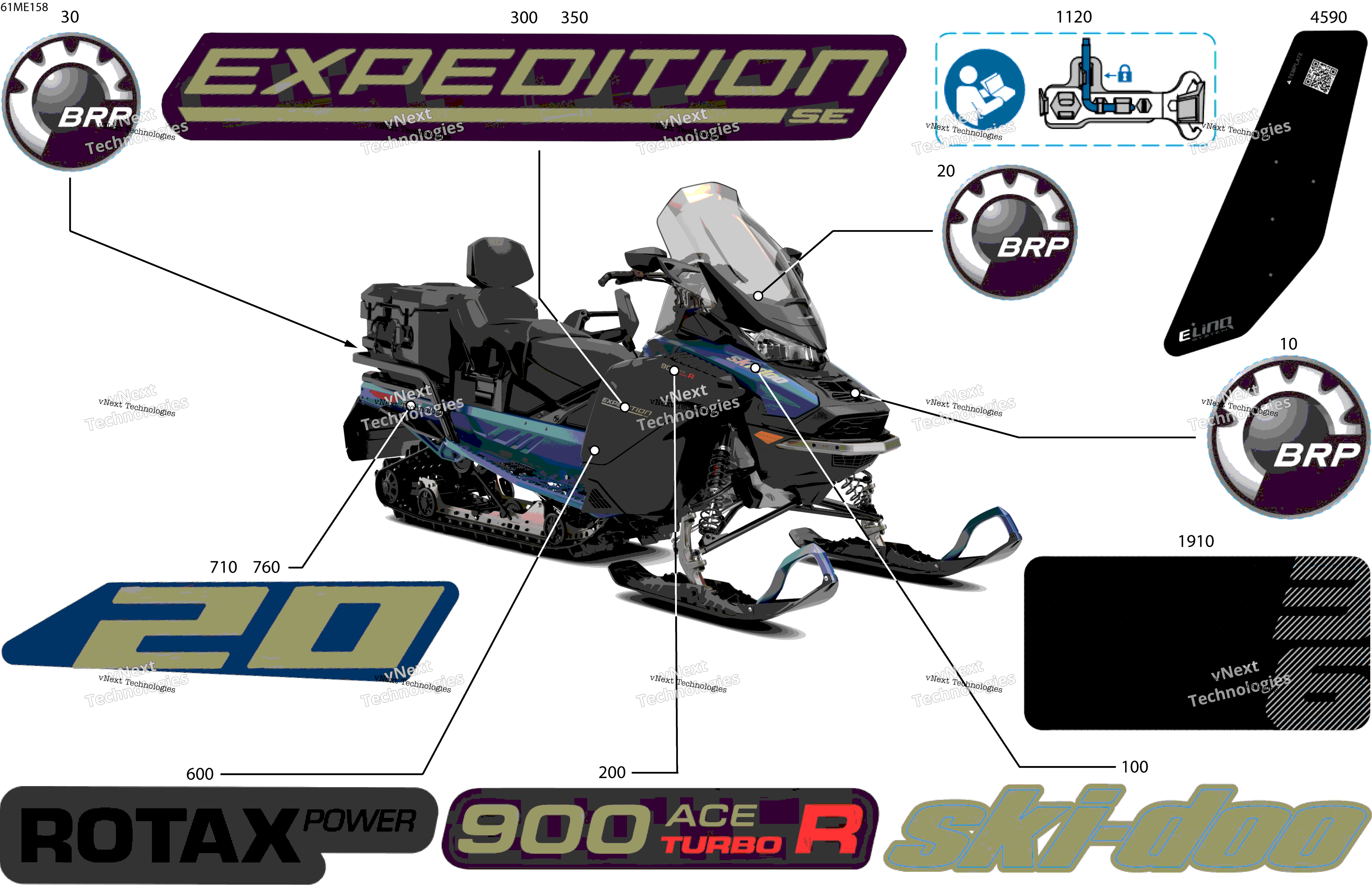 2025 EXPEDITION - 900 ACE TURBO R - SE - AYSP - Dusty Navy Satin - 154X20X1.8CST8 Track