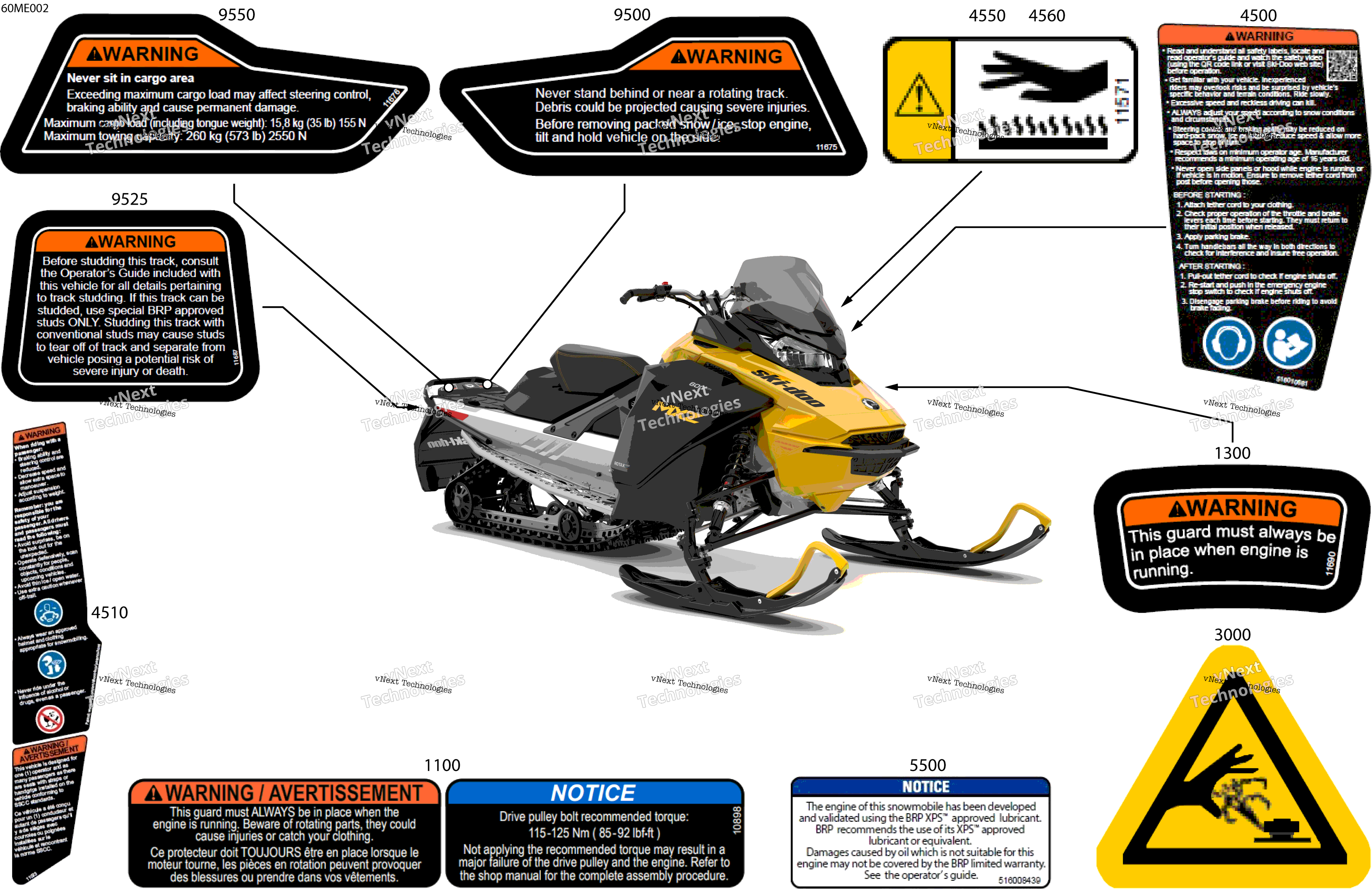 2025 MXZ - 600 EFI - SPORT - BHSA - Neo Yellow - 137X15X1.25RS Track