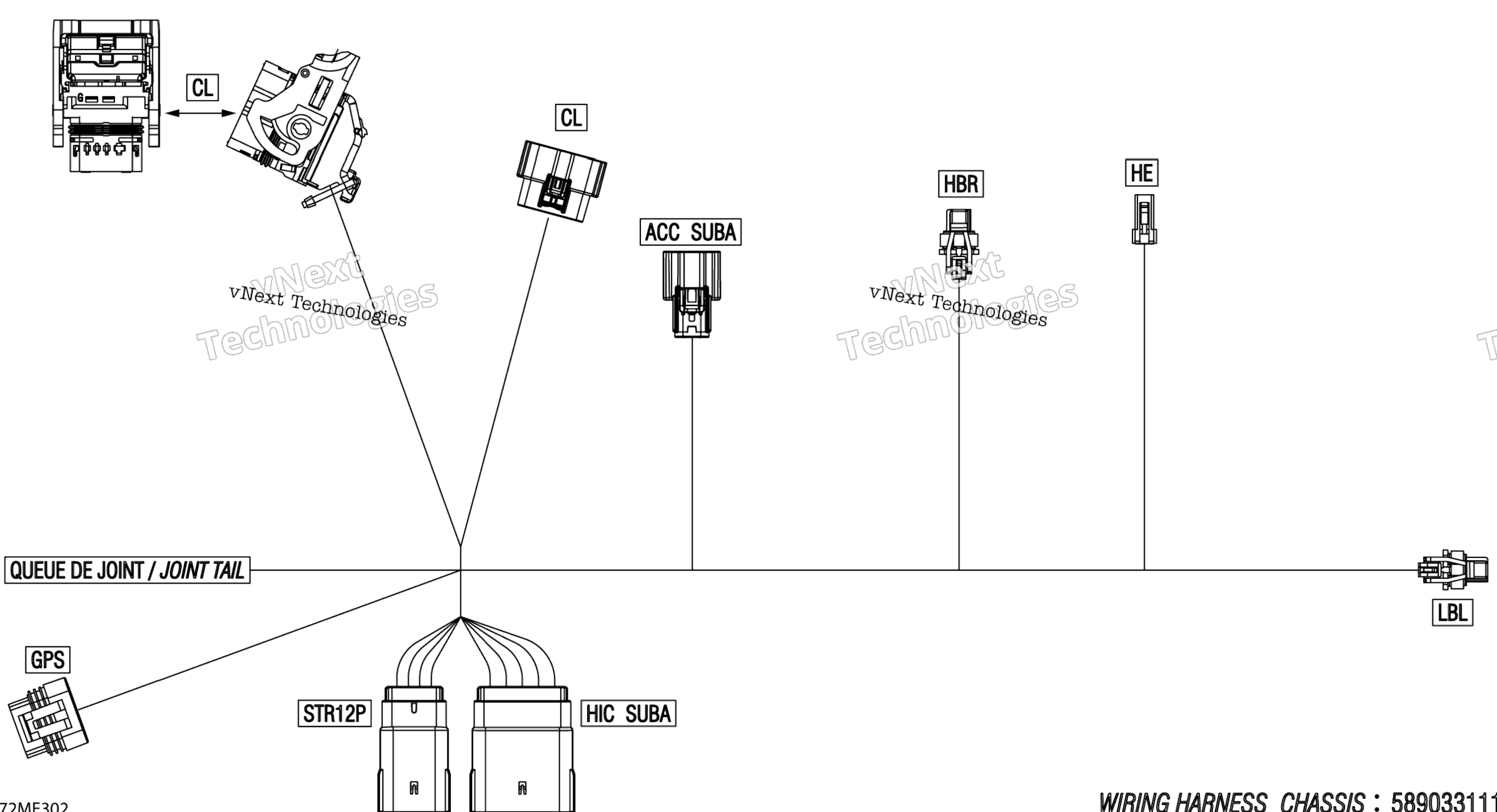 Электрооборудование - Hood Wiring Harness - 515179763