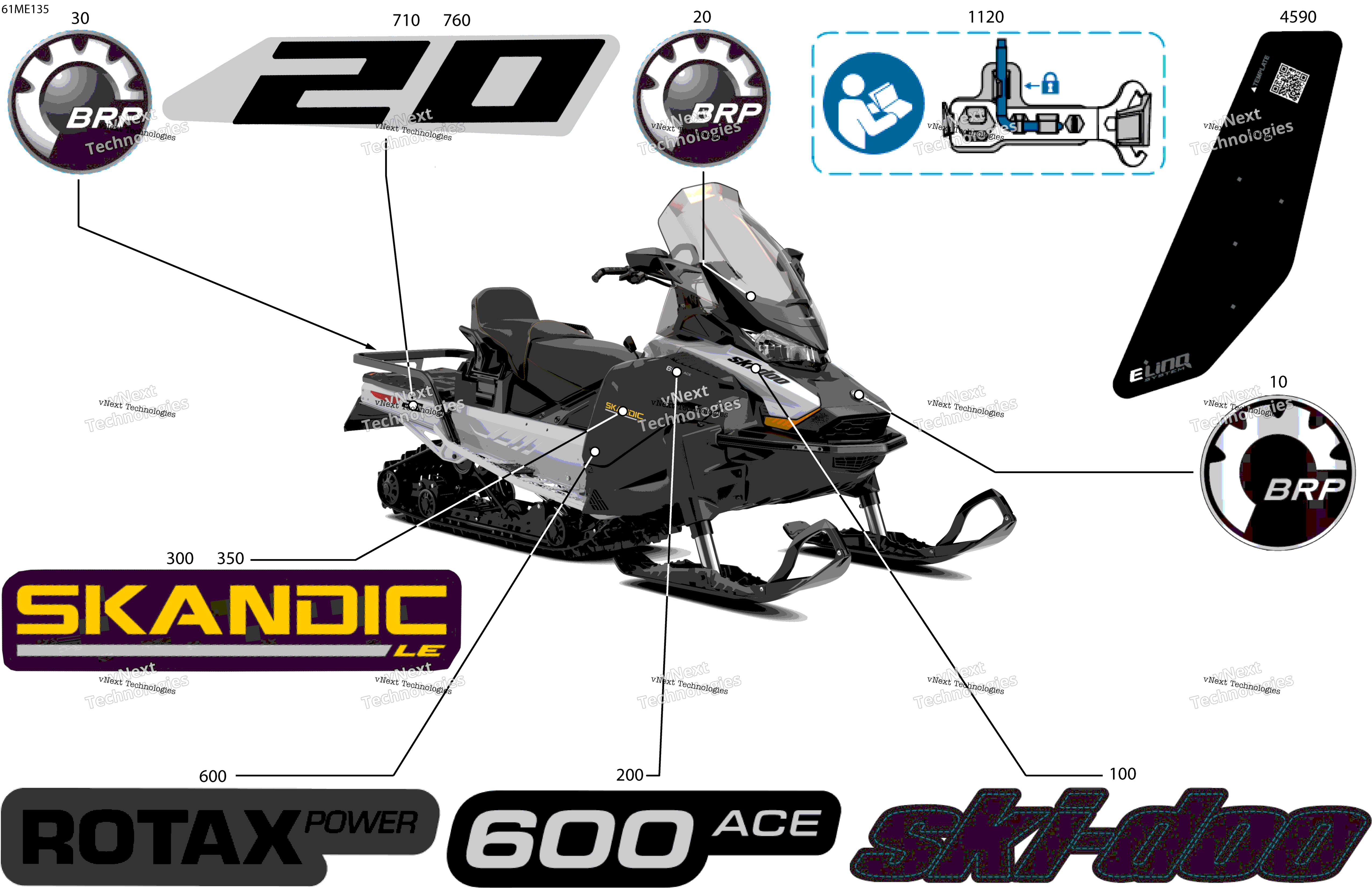 2025 SKANDIC - 600 ACE - LE - AKSB - Catalyst Gray - 154X20X1.5CST Track